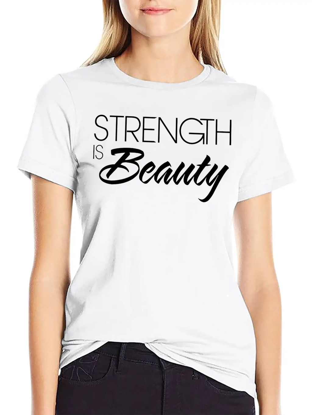 Strength Is Beauty Unisex Short Sleeve Soft Cotton T-Shirt – Casual Everyday Wear