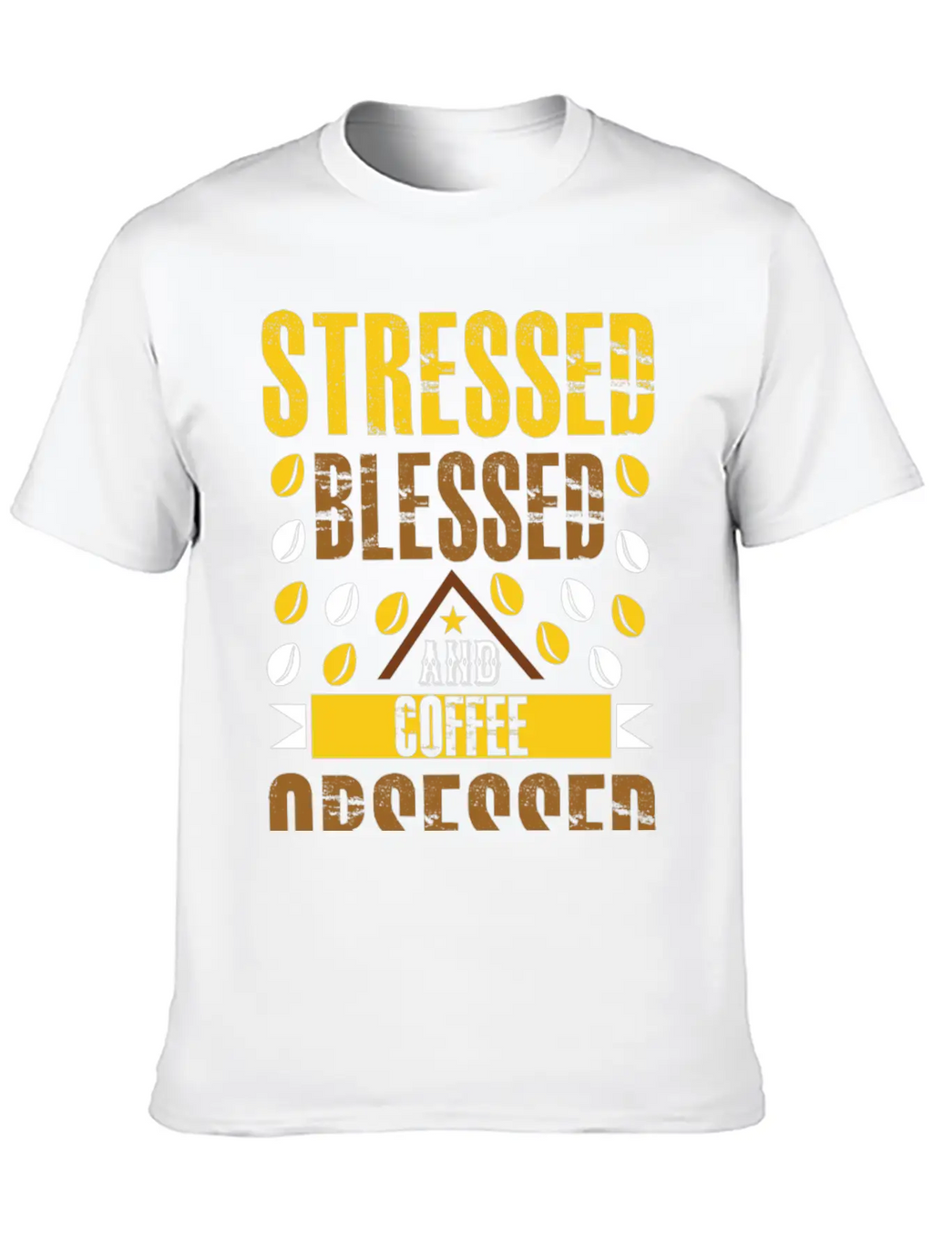 Stress Bless And Coffee Obsessed Essential Cotton Tee For Daily Outfits – Unisex Style
