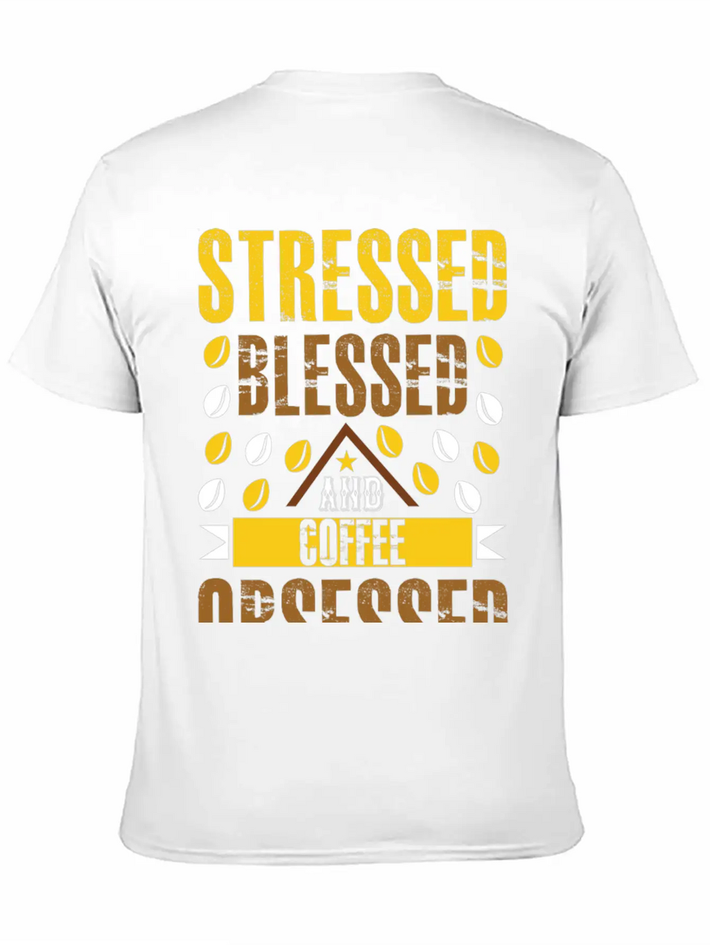 Stress Bless And Coffee Obsessed Essential Cotton Tee For Daily Outfits – Unisex Style