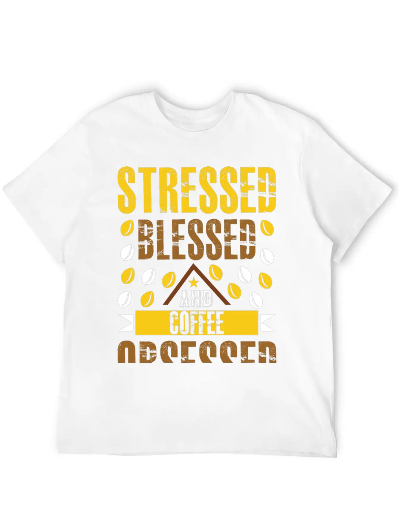 Stress Bless And Coffee Obsessed Essential Cotton Tee For Daily Outfits – Unisex Style