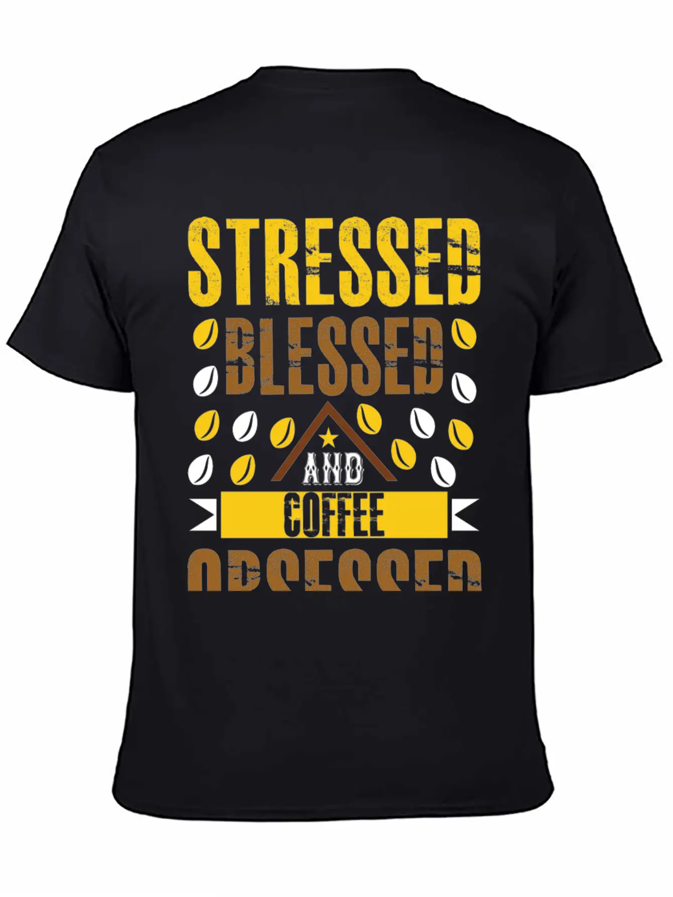 Stress Bless And Coffee Obsessed Essential Cotton Tee For Daily Outfits – Unisex Style