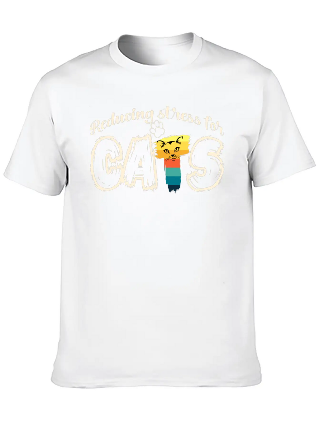 Stressed Cat Stylish Everyday T-Shirt – Unisex Basic Cotton Tee