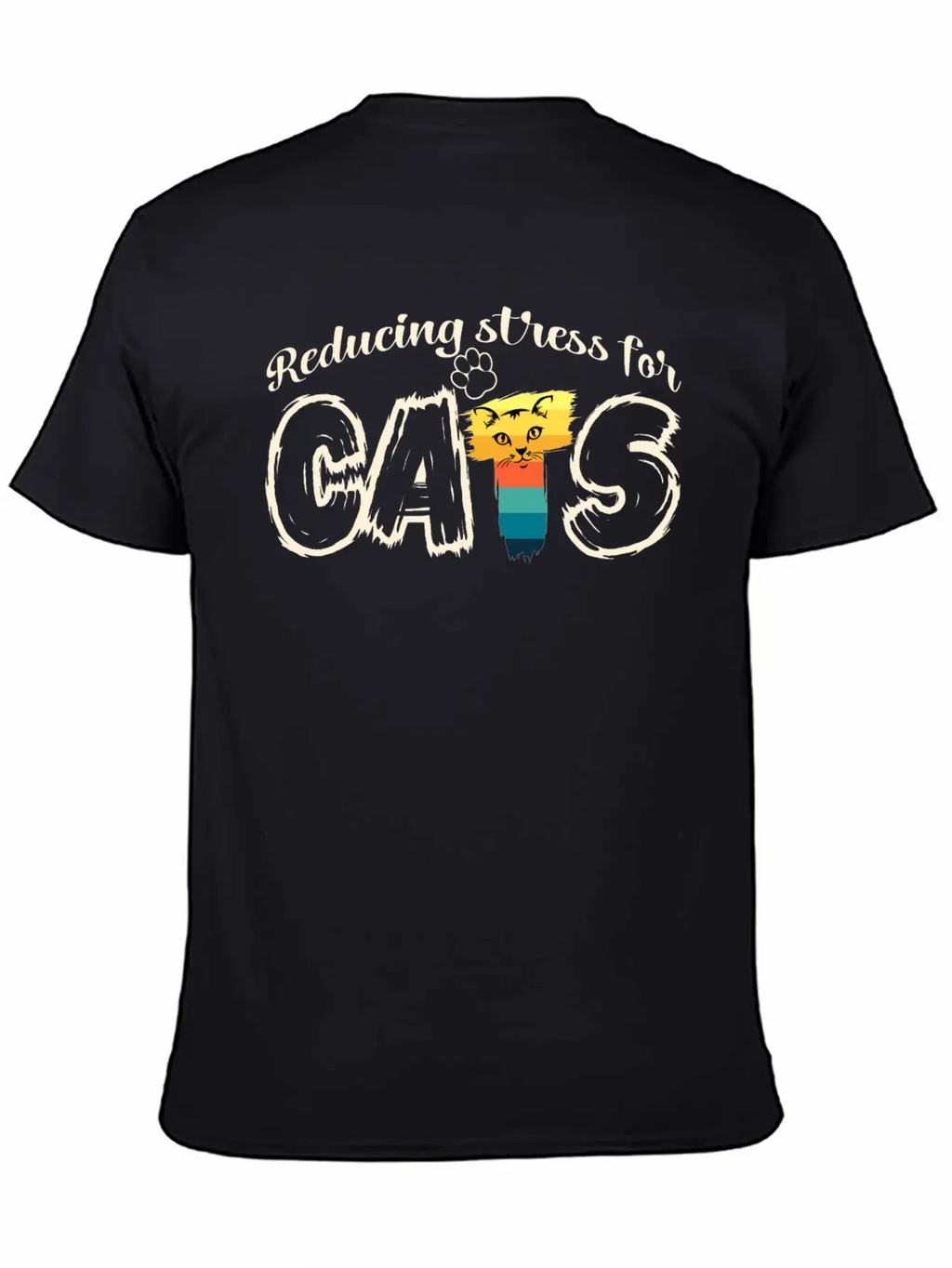 Stressed Cat Stylish Everyday T-Shirt – Unisex Basic Cotton Tee