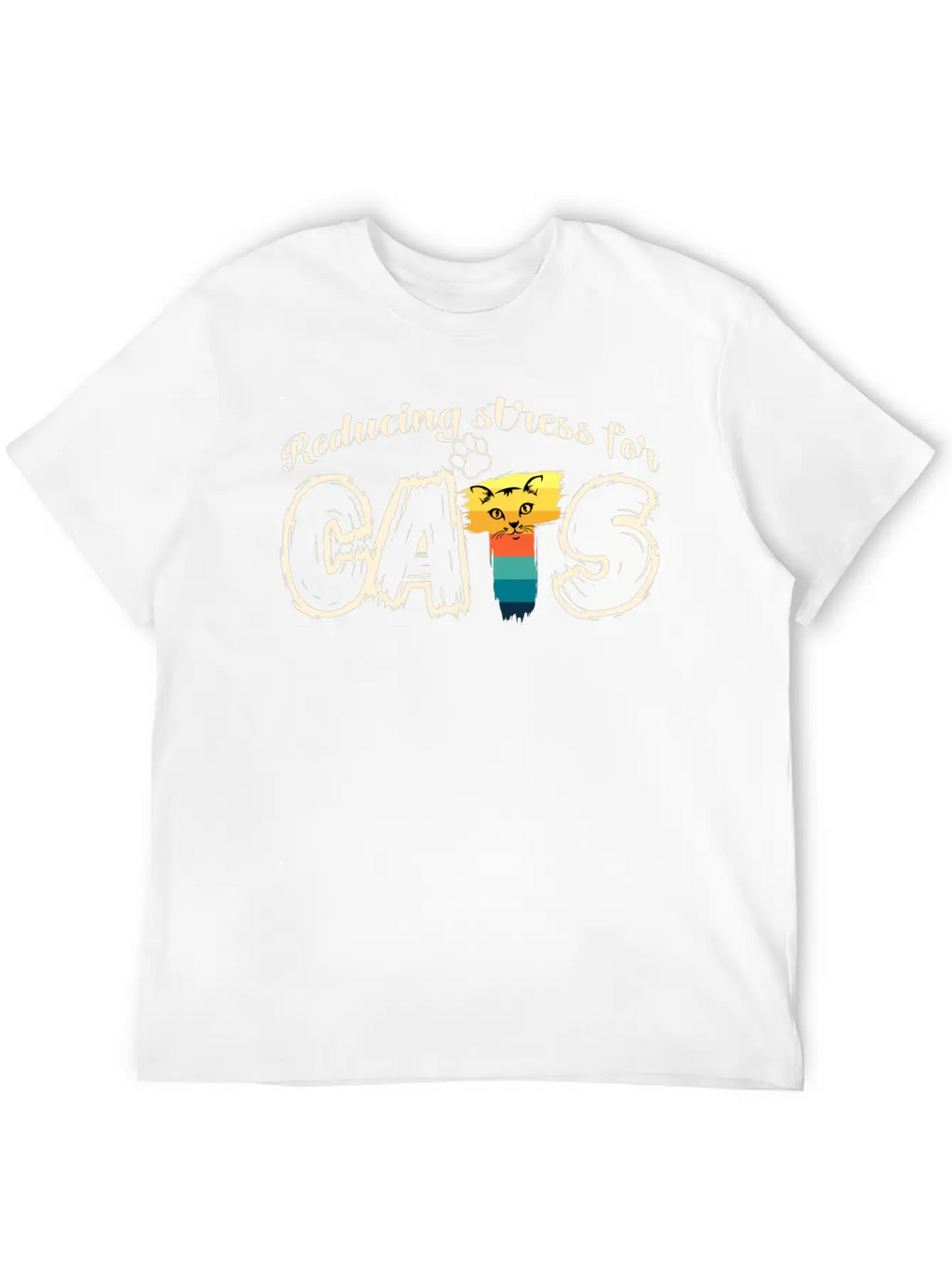Stressed Cat Stylish Everyday T-Shirt – Unisex Basic Cotton Tee
