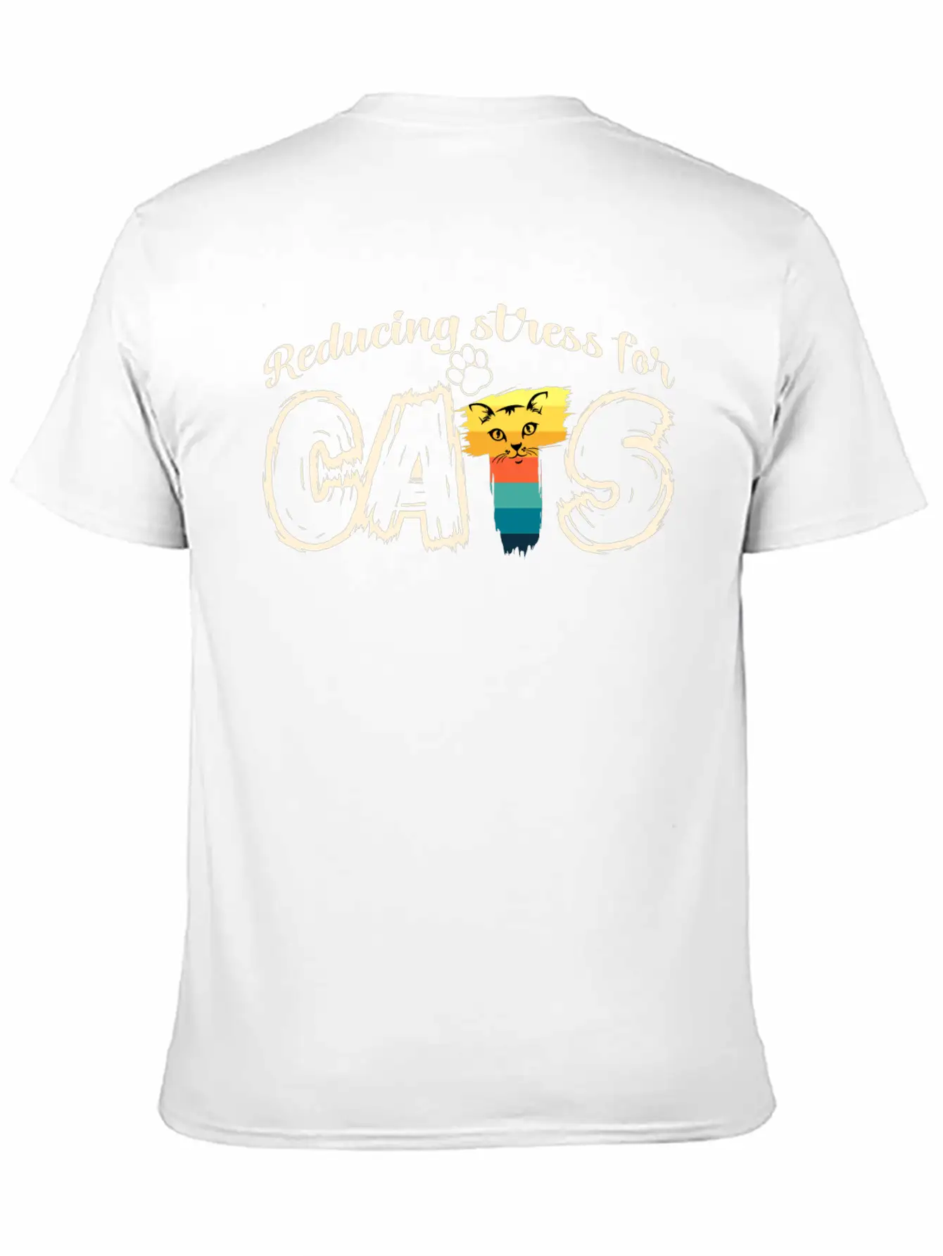Stressed Cat Stylish Everyday T-Shirt – Unisex Basic Cotton Tee