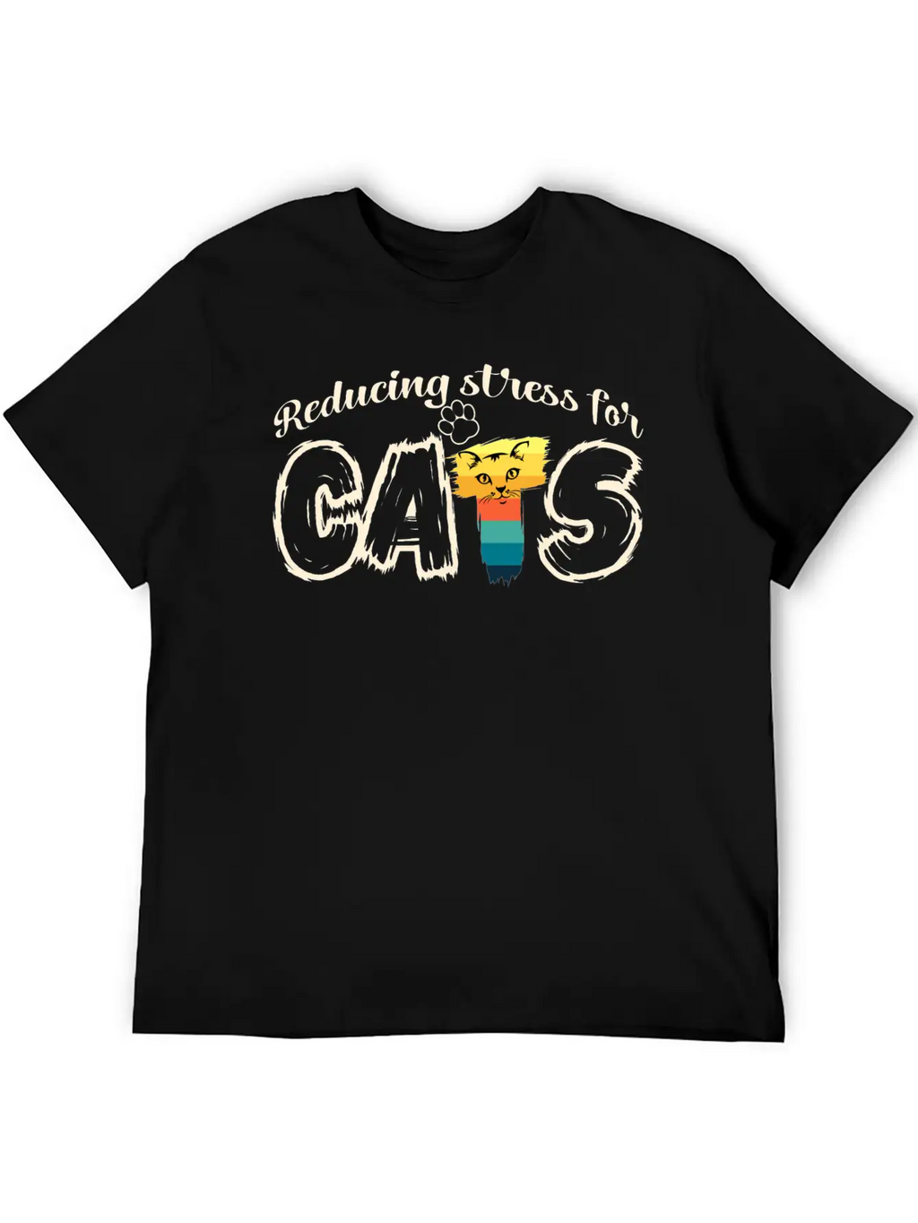 Stressed Cat Stylish Everyday T-Shirt – Unisex Basic Cotton Tee