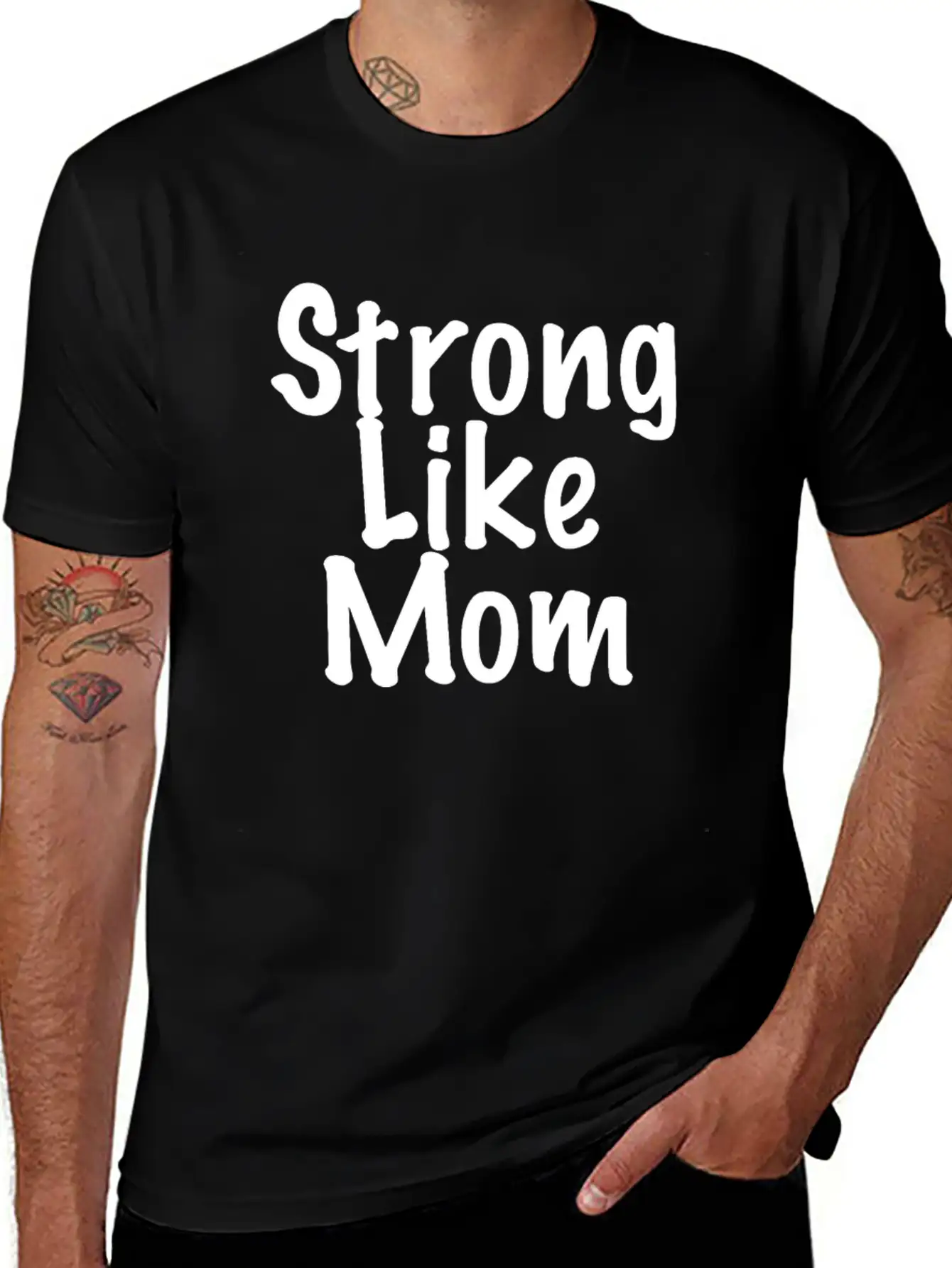 Strong Like Mom Unisex Casual T-Shirt – Clean Design For Daily Comfort