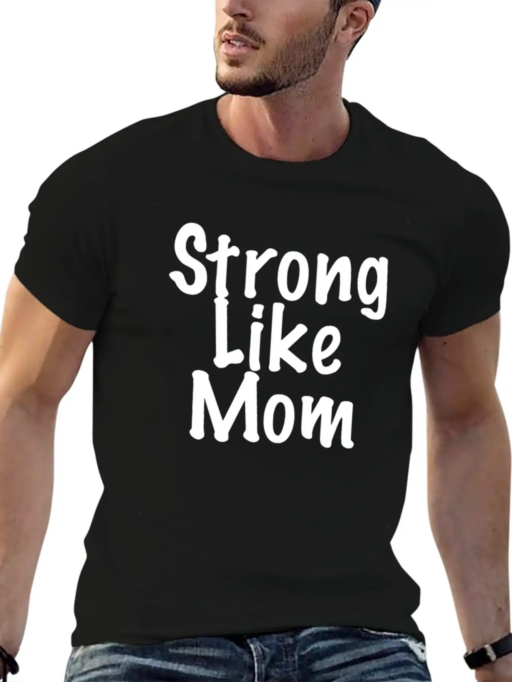 Strong Like Mom Unisex Casual T-Shirt – Clean Design For Daily Comfort