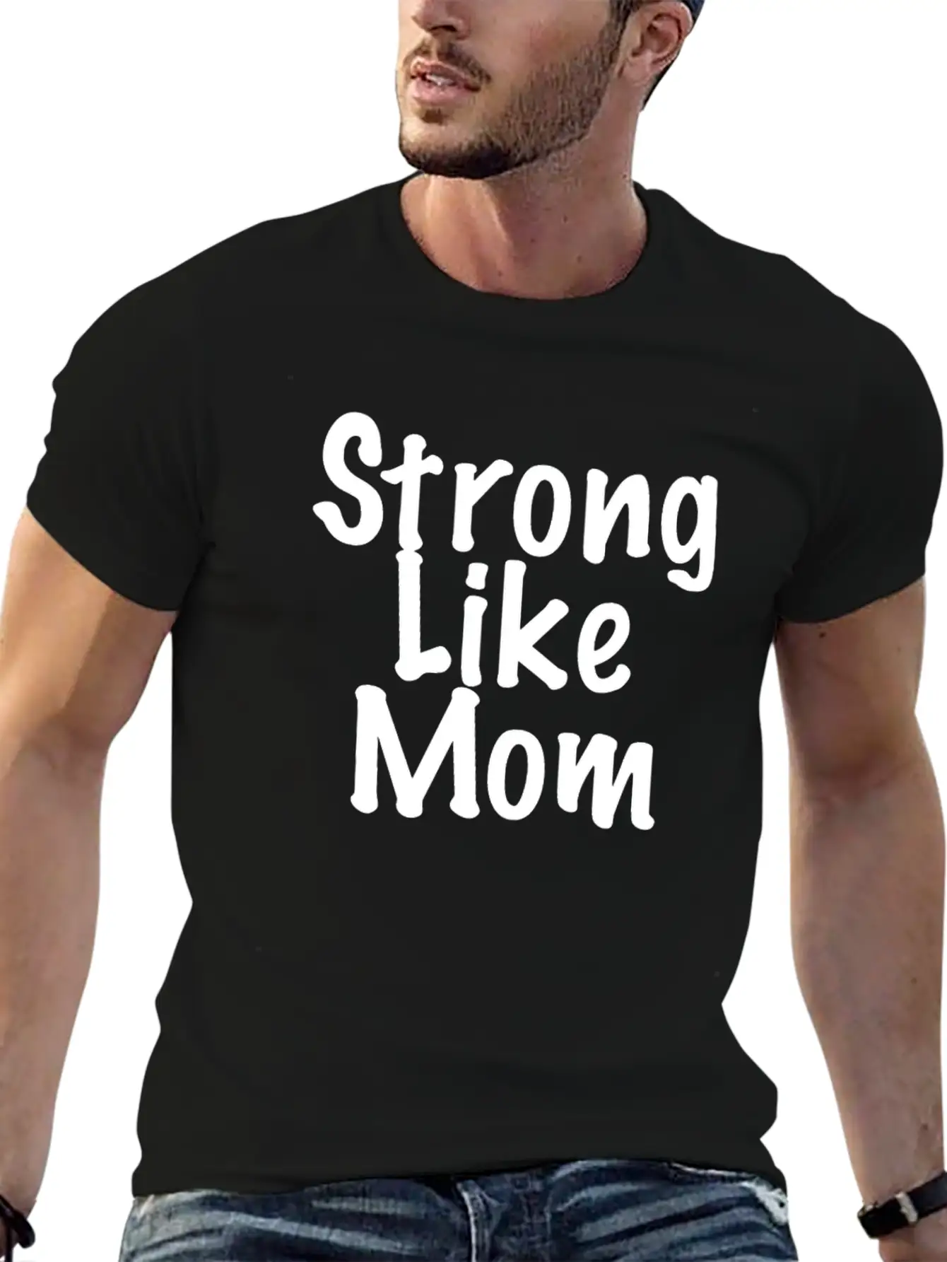 Strong Like Mom Unisex Casual T-Shirt – Clean Design For Daily Comfort