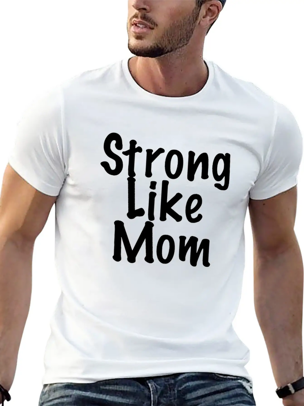 Strong Like Mom Unisex Casual T-Shirt – Clean Design For Daily Comfort