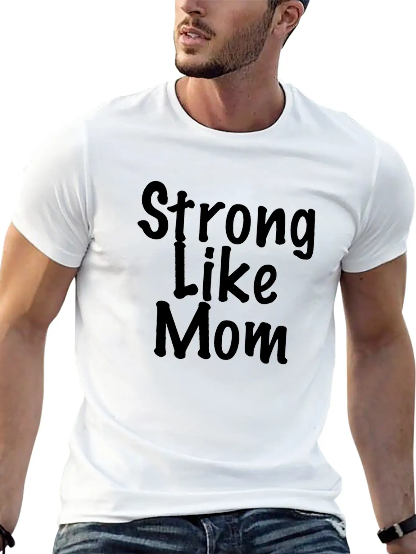 Strong Like Mom Unisex Casual T-Shirt – Clean Design For Daily Comfort