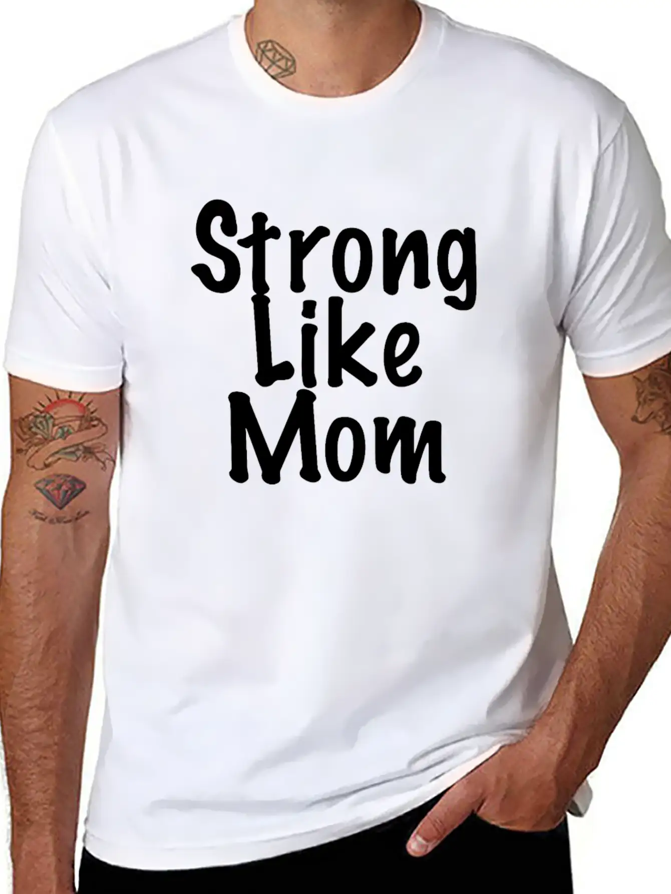 Strong Like Mom Unisex Casual T-Shirt – Clean Design For Daily Comfort