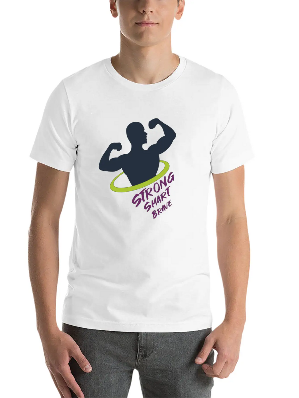 Strong Smart Brave Unisex Casual T-Shirt – Clean Design For Daily Comfort