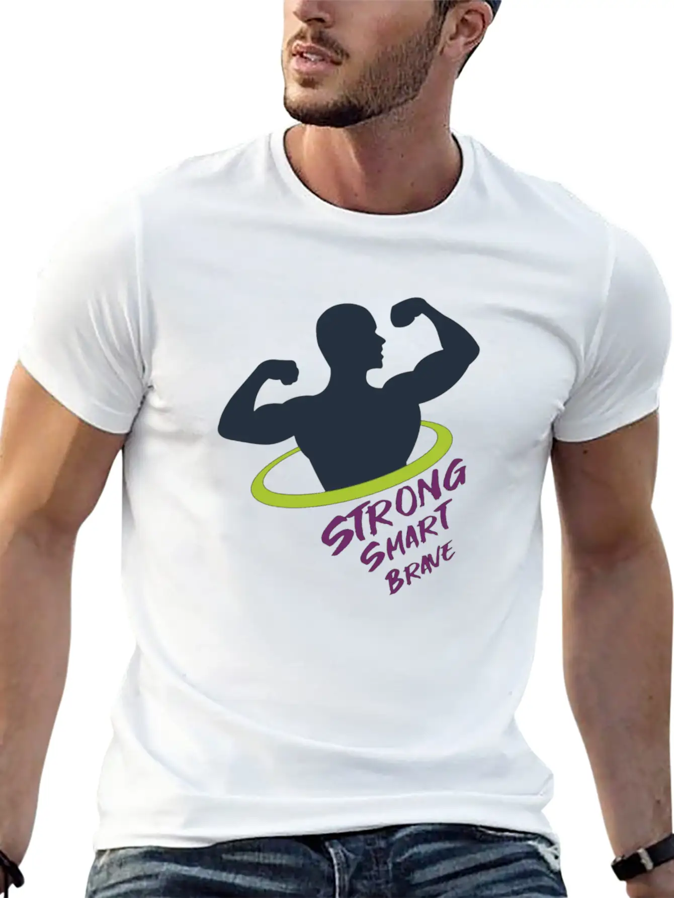Strong Smart Brave Unisex Casual T-Shirt – Clean Design For Daily Comfort
