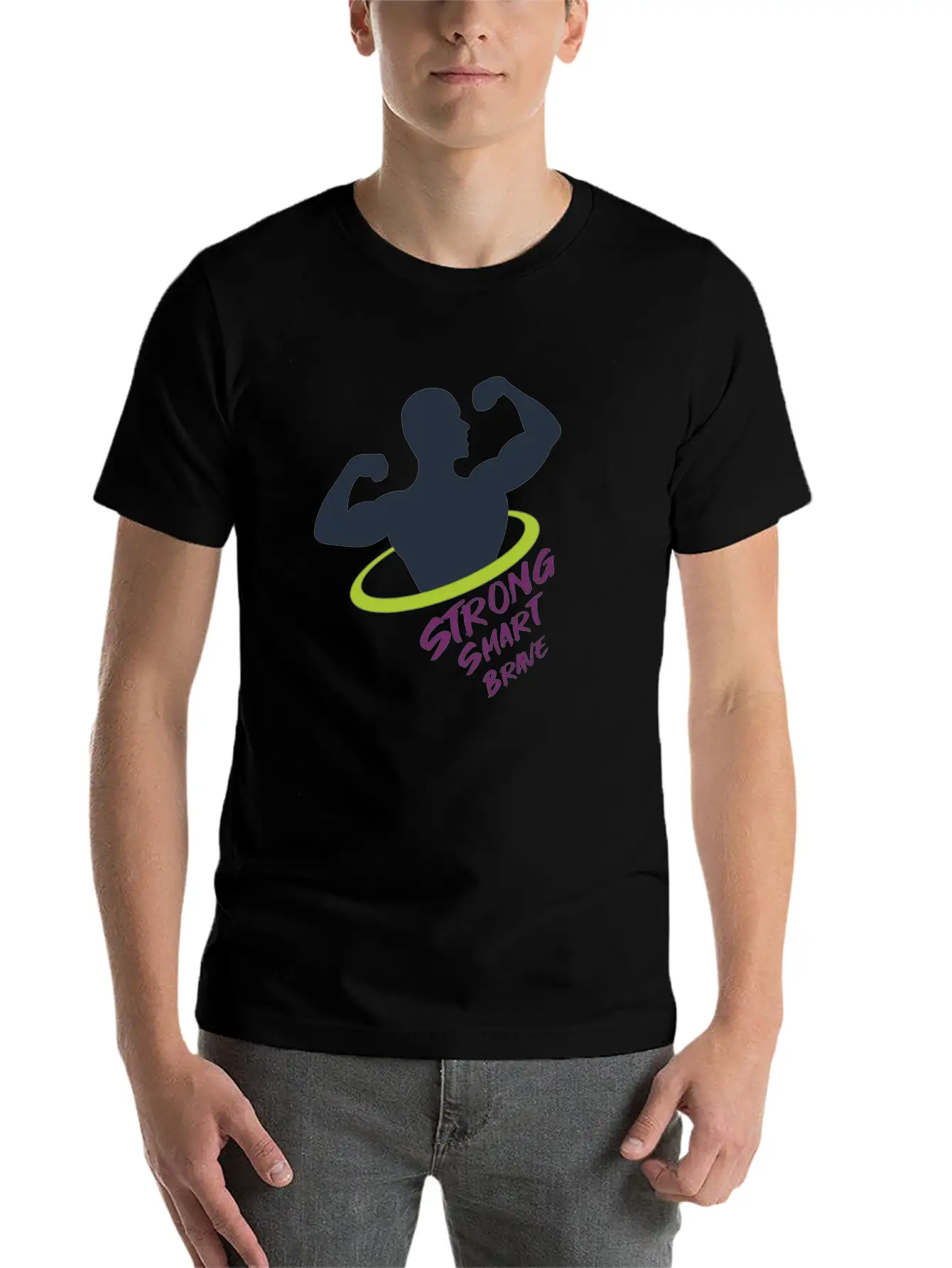 Strong Smart Brave Unisex Casual T-Shirt – Clean Design For Daily Comfort