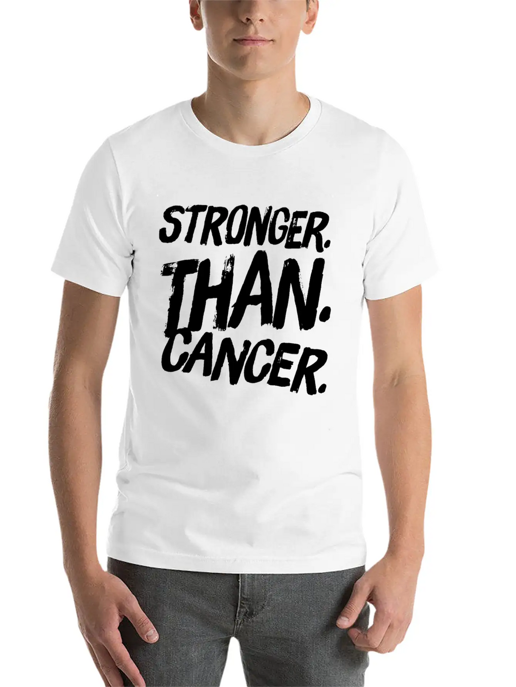 Stronger Than Cancer Essential Cotton Tee For Daily Outfits – Unisex Style