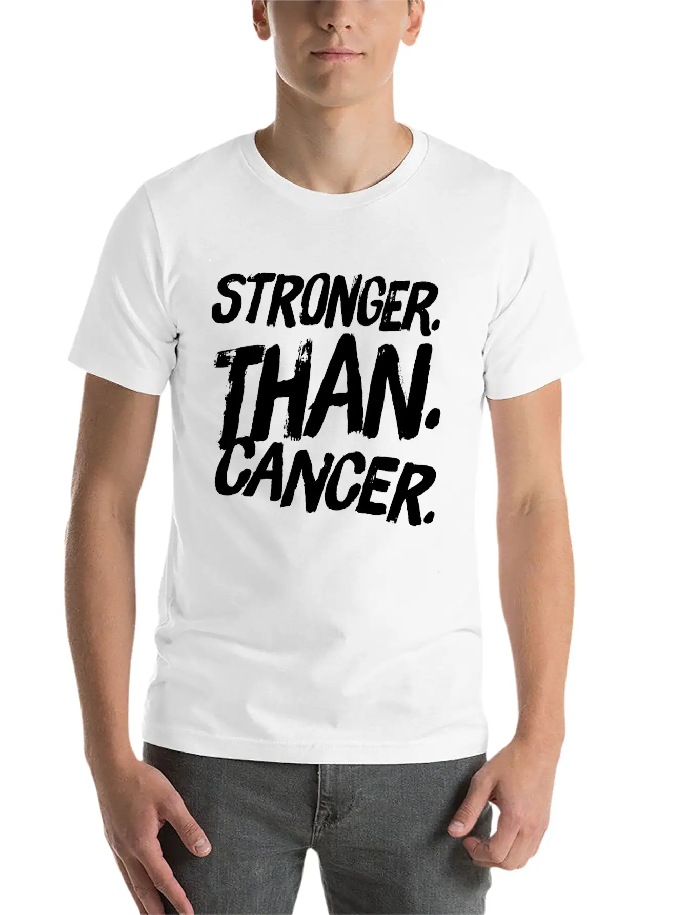 Stronger Than Cancer Essential Cotton Tee For Daily Outfits – Unisex Style