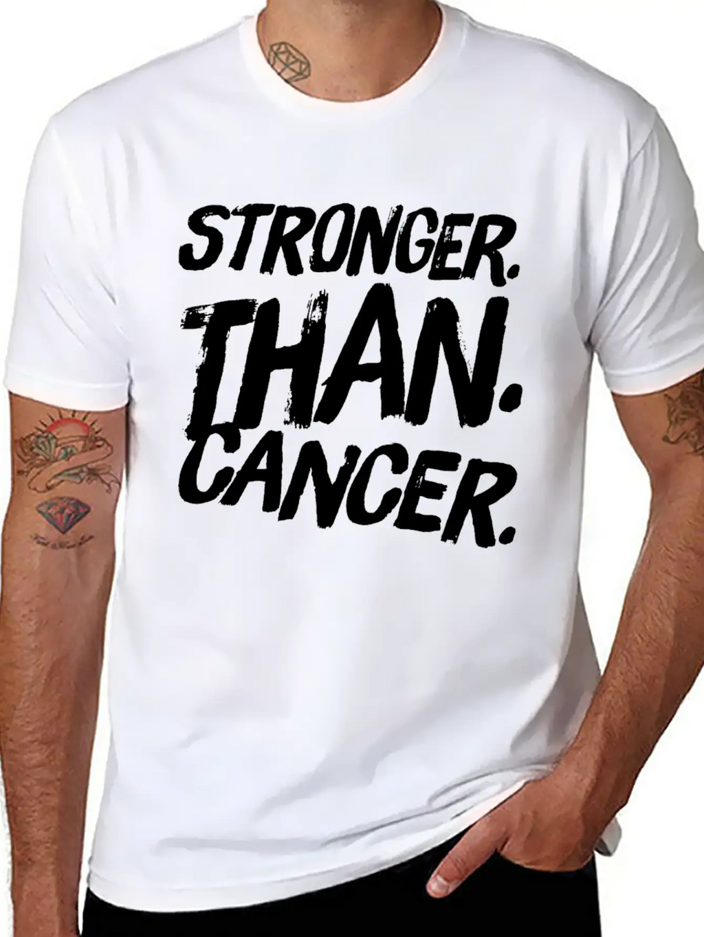 Stronger Than Cancer Essential Cotton Tee For Daily Outfits – Unisex Style