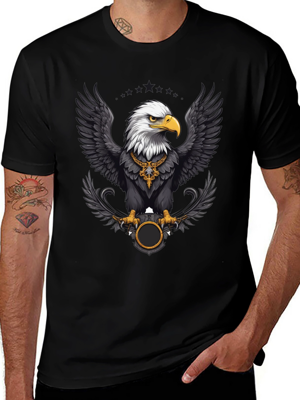 Eagle Graphic Tee - Bold Black T-Shirt