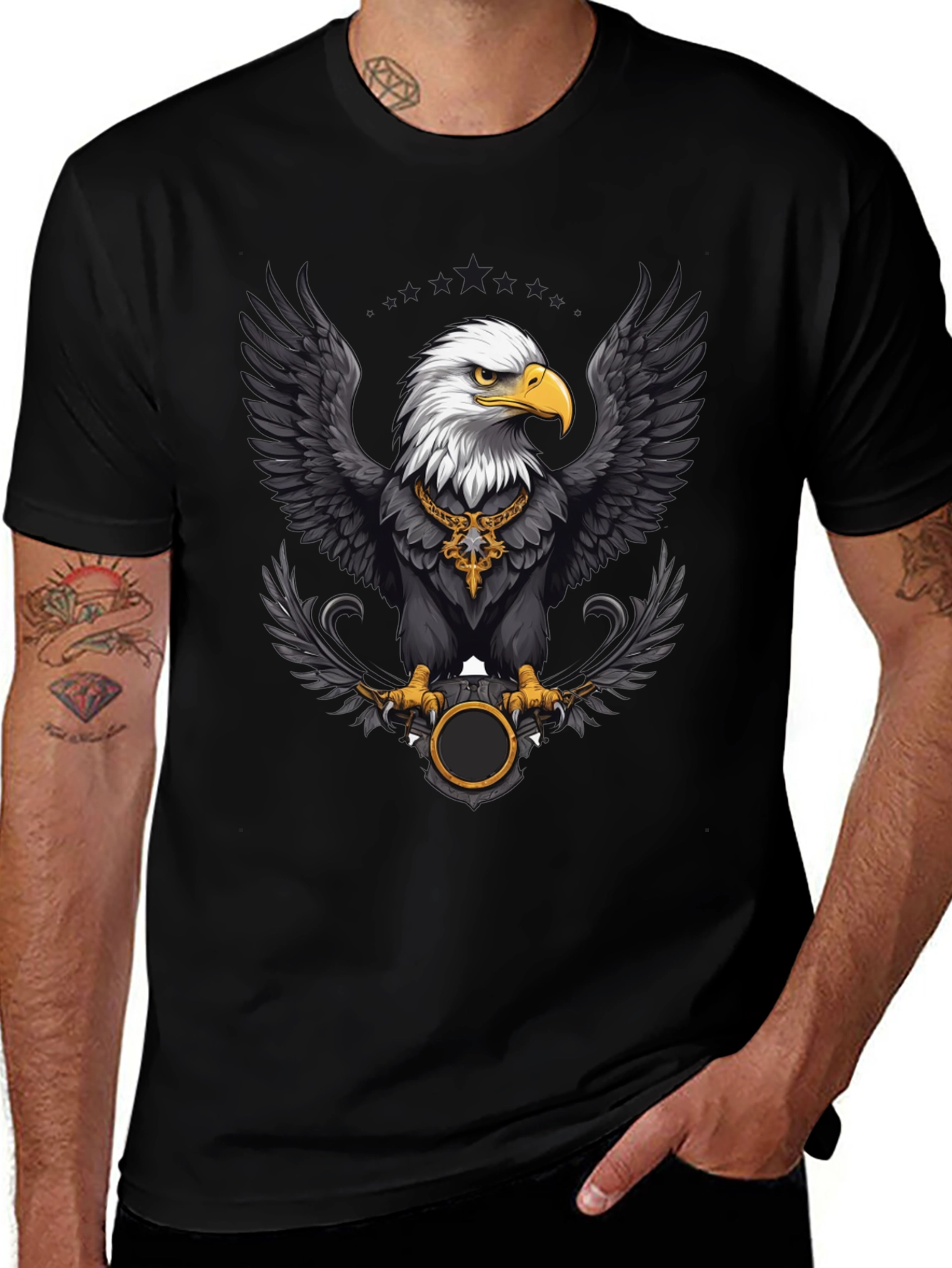 Eagle Graphic Tee - Bold Black T-Shirt