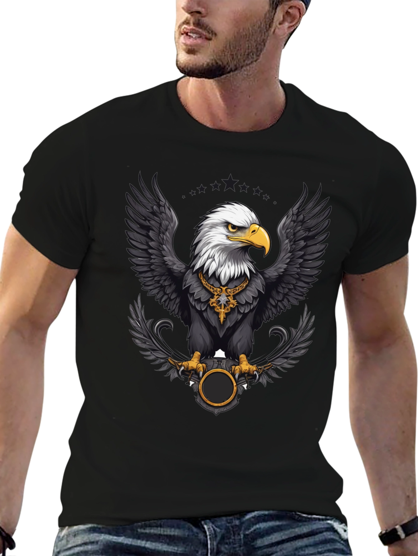 Eagle Graphic Tee - Bold Black T-Shirt