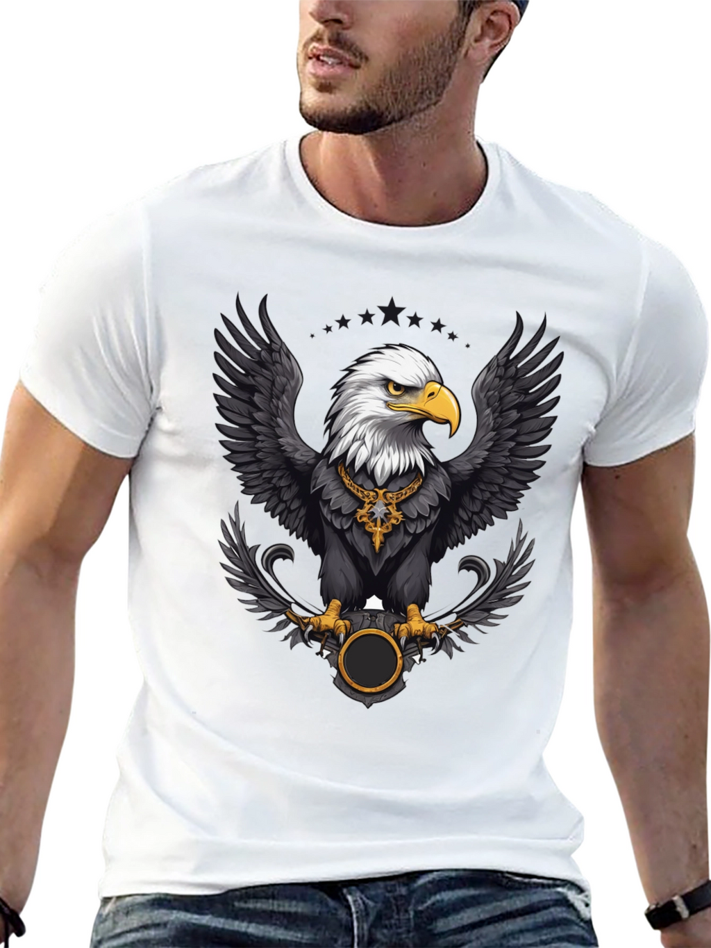 Eagle Graphic Tee - Bold Black T-Shirt