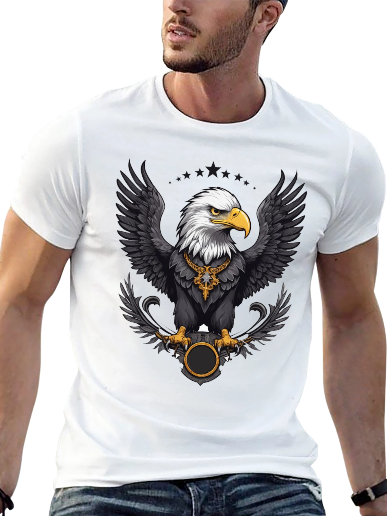 Eagle Graphic Tee - Bold Black T-Shirt
