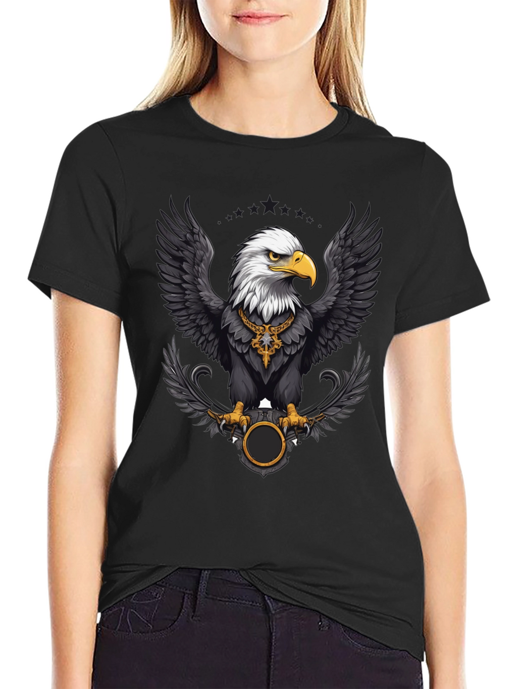 Eagle Graphic Tee - Bold Black T-Shirt