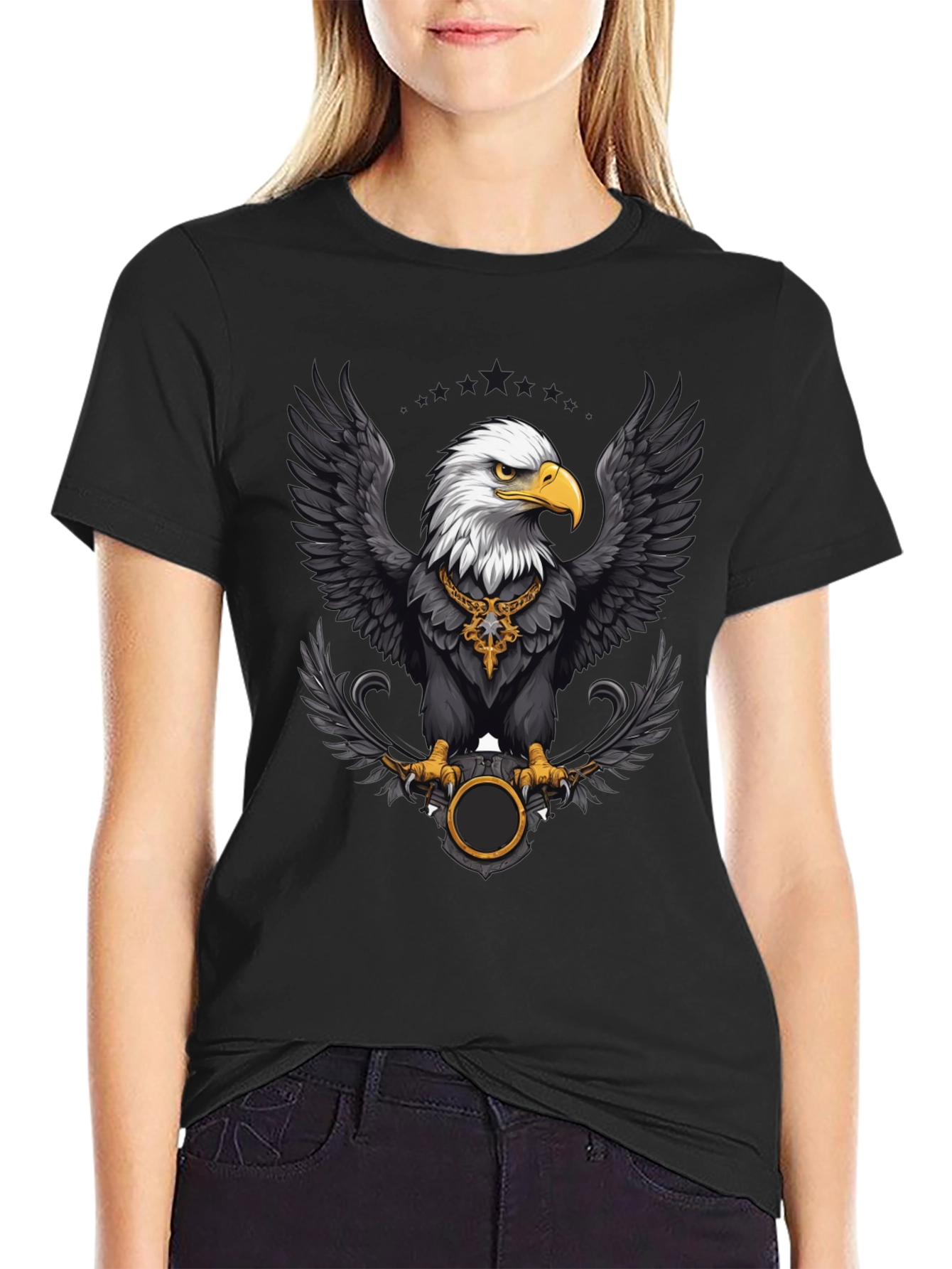 Eagle Graphic Tee - Bold Black T-Shirt