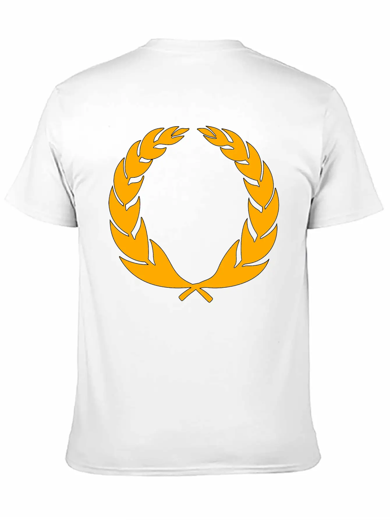 Stylised Laurel Wreath Essential Cotton Tee For Daily Outfits – Unisex Style