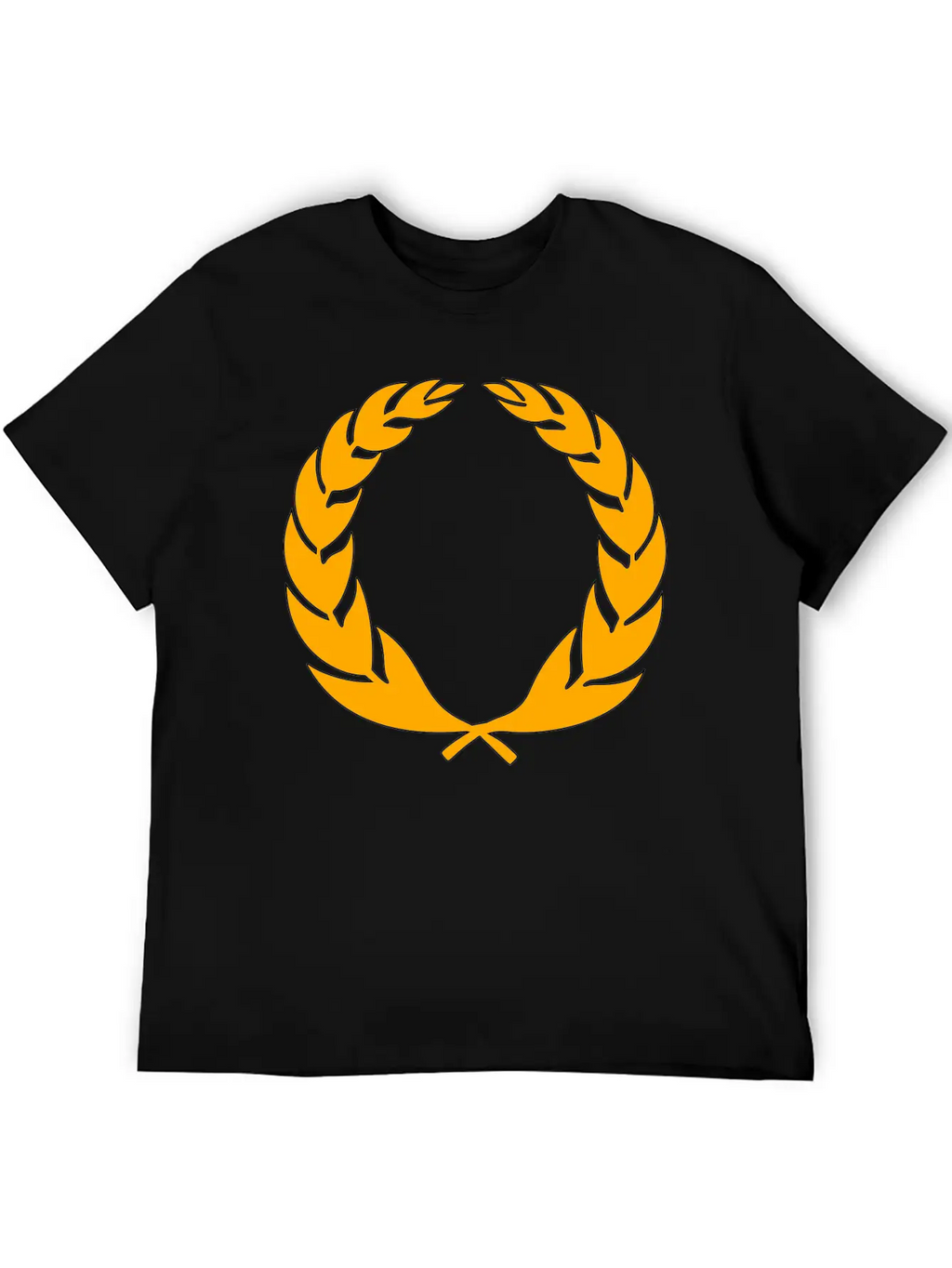 Stylised Laurel Wreath Essential Cotton Tee For Daily Outfits – Unisex Style
