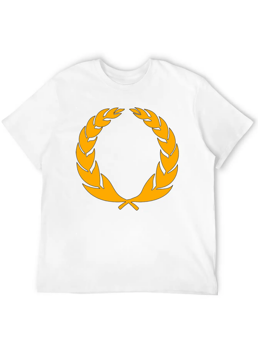 Stylised Laurel Wreath Essential Cotton Tee For Daily Outfits – Unisex Style