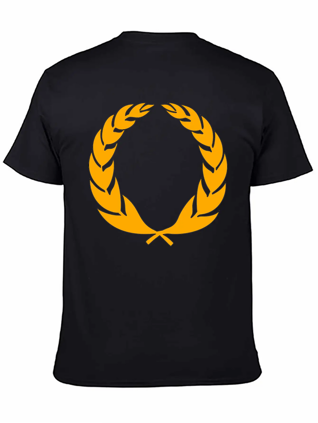 Stylised Laurel Wreath Essential Cotton Tee For Daily Outfits – Unisex Style