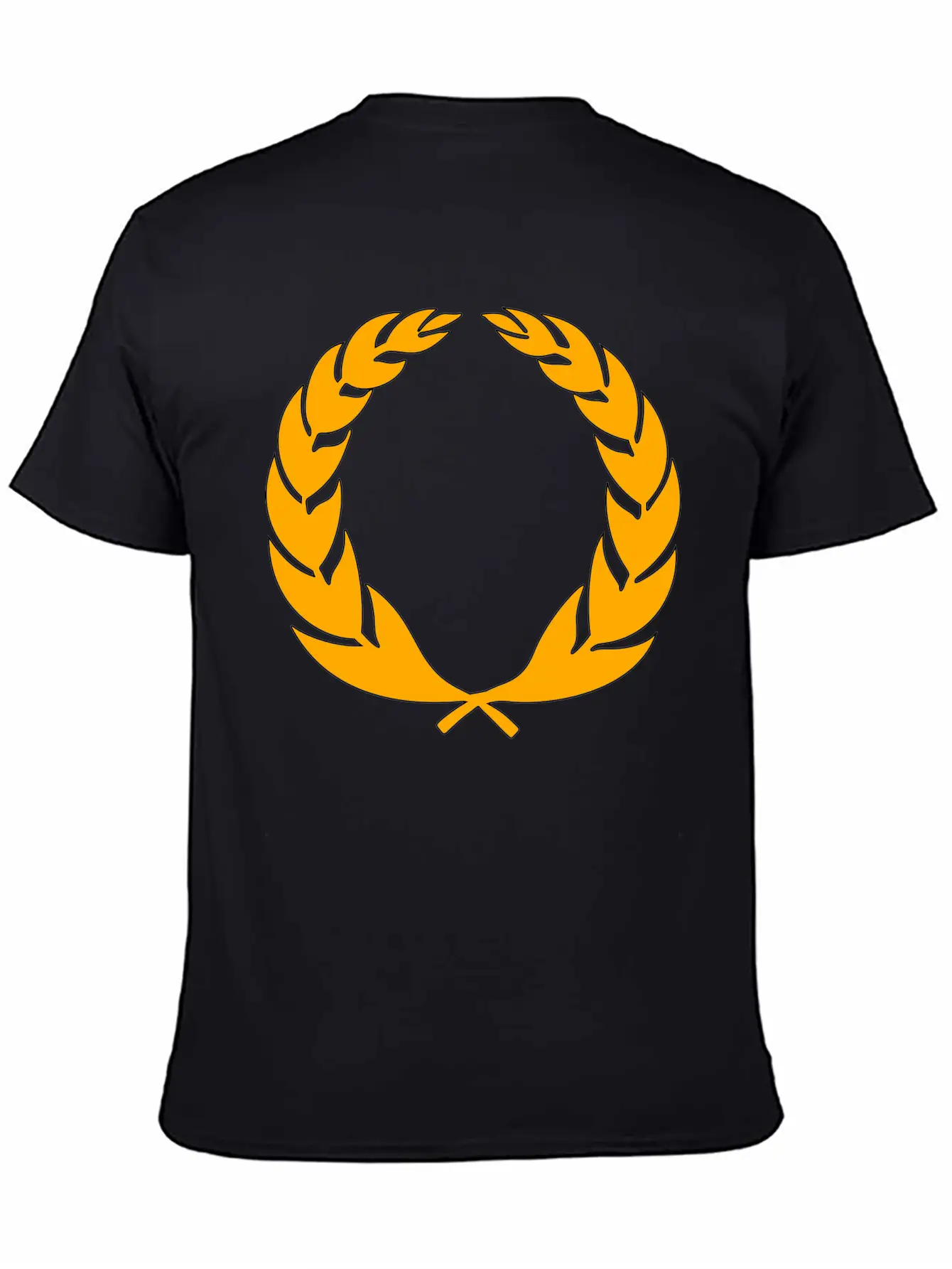 Stylised Laurel Wreath Essential Cotton Tee For Daily Outfits – Unisex Style