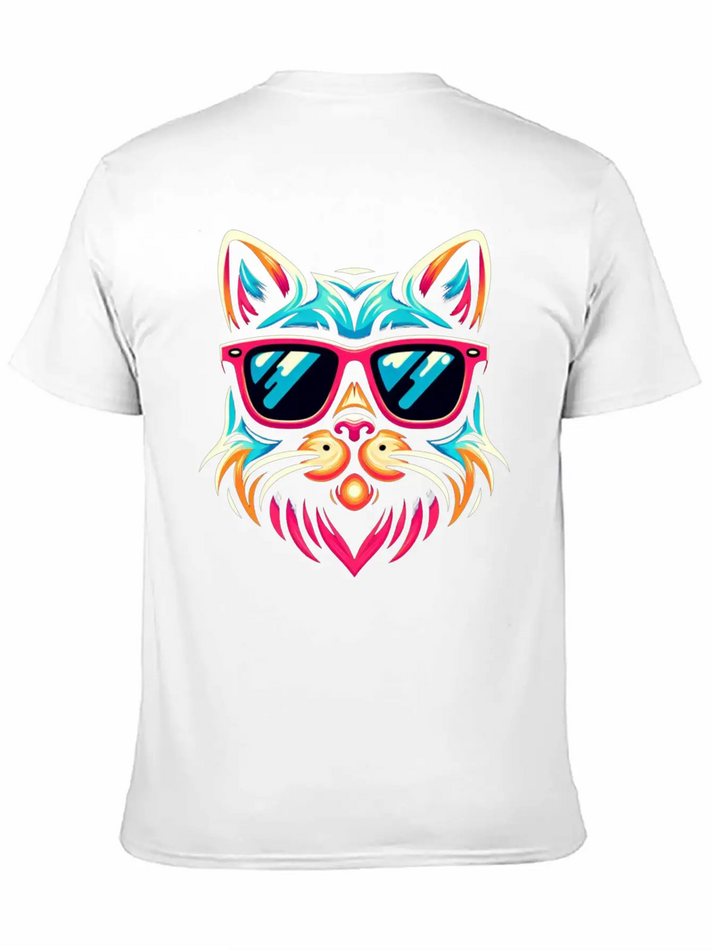Stylized Cat Funny Cool Cats Pet Art 3 Breathable Soft Cotton T-Shirt – Timeless Casual Look
