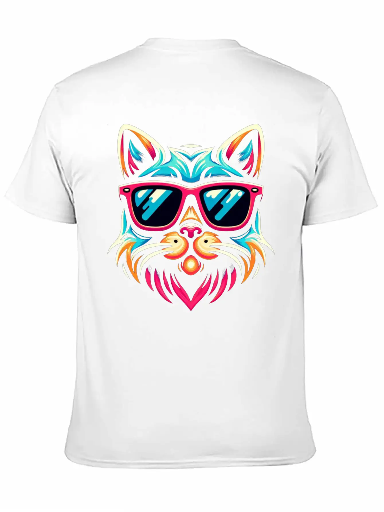 Stylized Cat Funny Cool Cats Pet Art 3 Breathable Soft Cotton T-Shirt – Timeless Casual Look