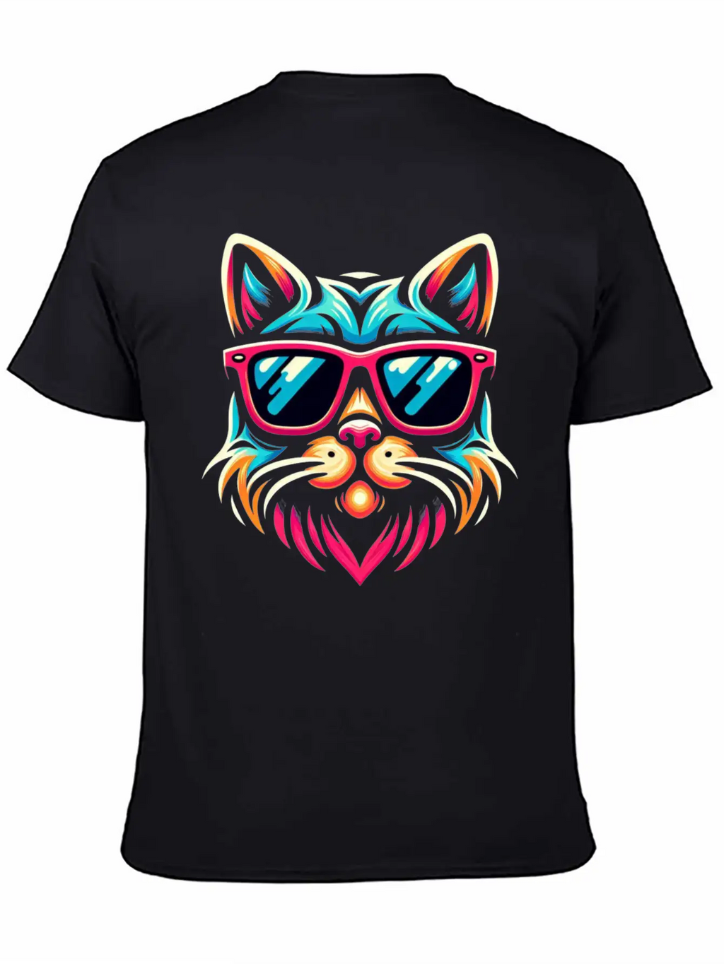 Stylized Cat Funny Cool Cats Pet Art 3 Breathable Soft Cotton T-Shirt – Timeless Casual Look
