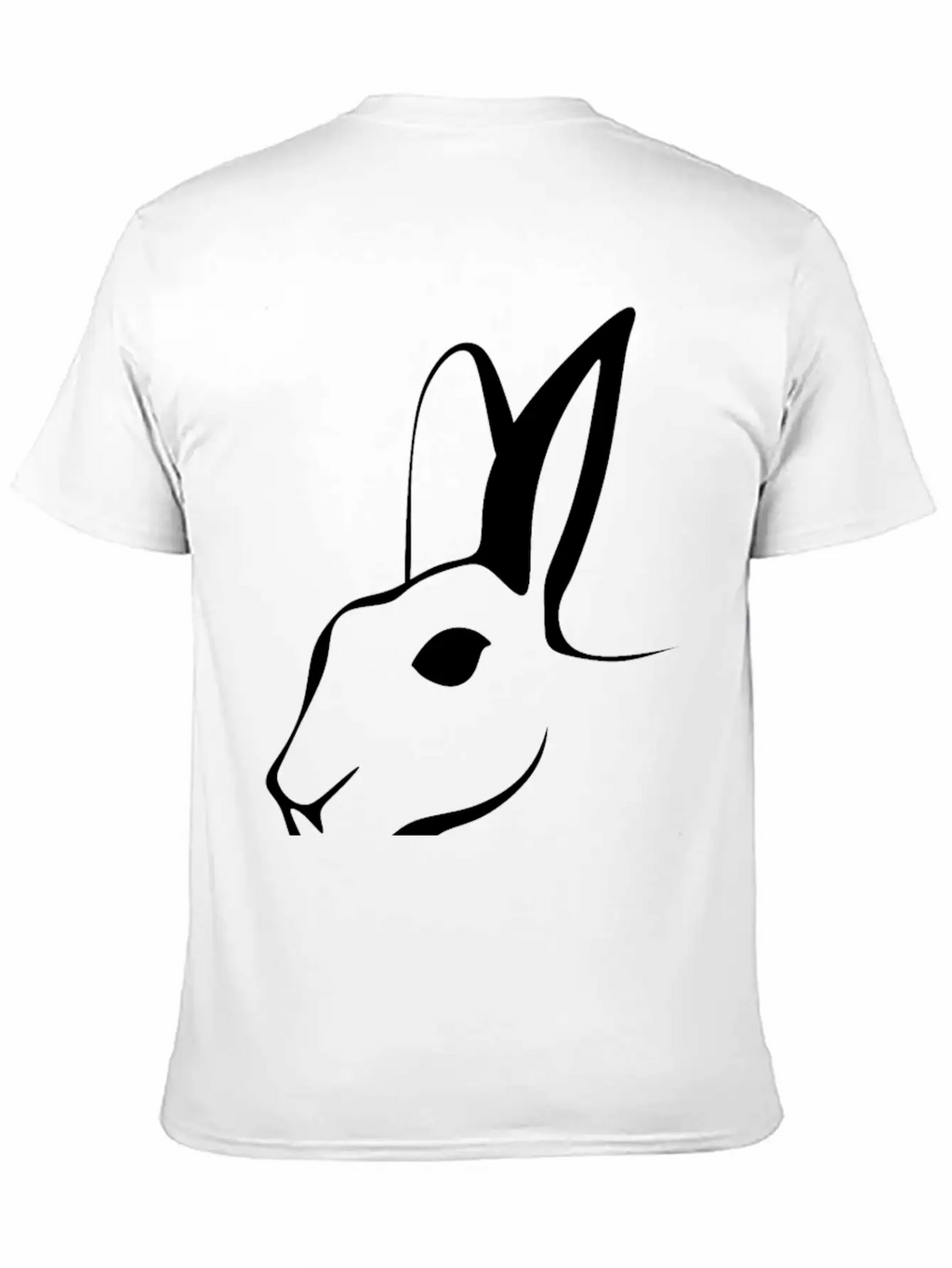 Stylized Rabbit Line Art Stylish Everyday T-Shirt – Unisex Basic Cotton Tee