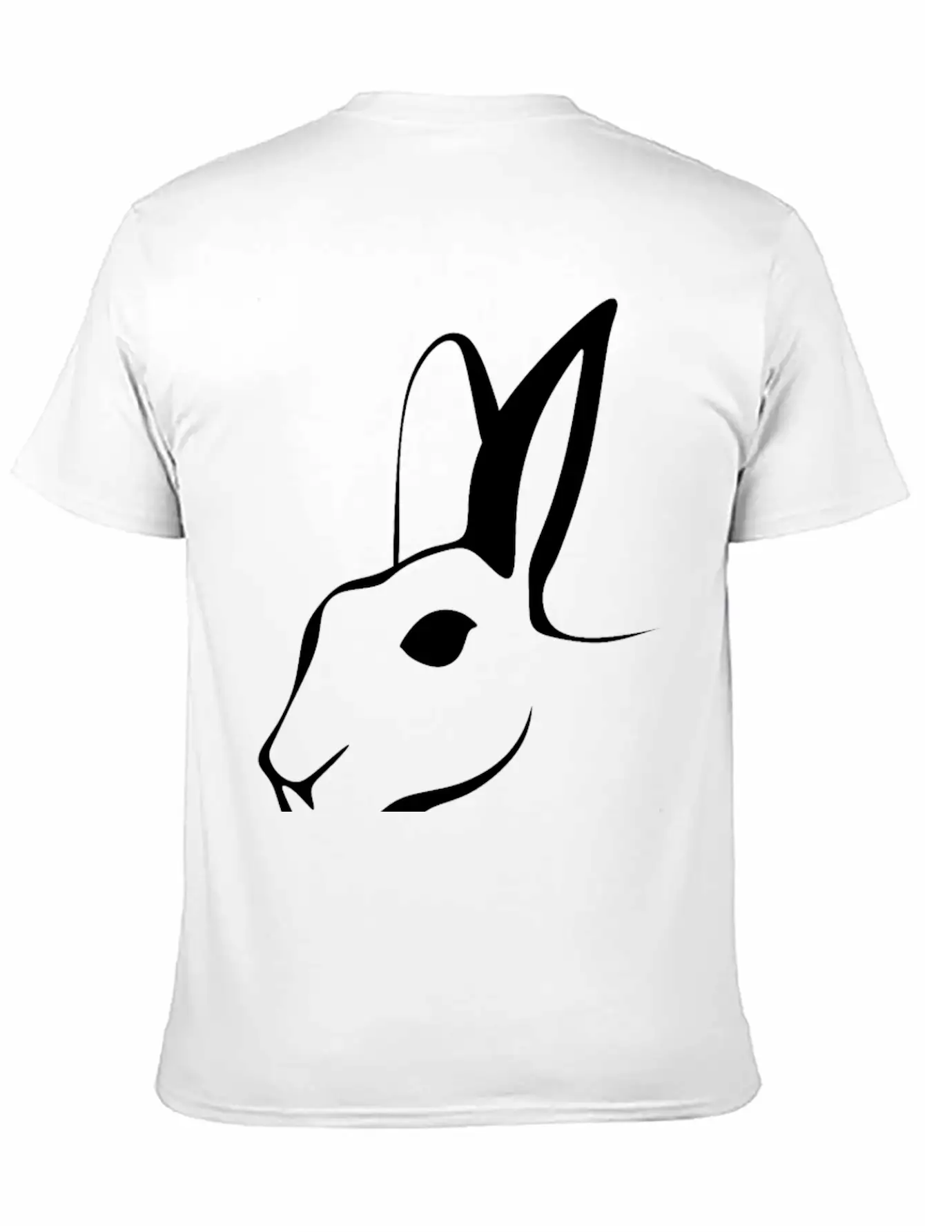 Stylized Rabbit Line Art Stylish Everyday T-Shirt – Unisex Basic Cotton Tee