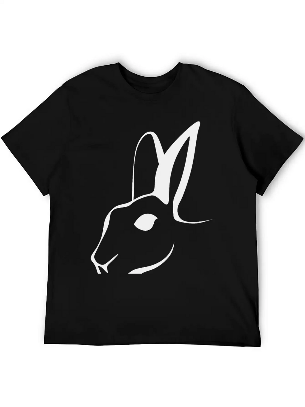 Stylized Rabbit Line Art Stylish Everyday T-Shirt – Unisex Basic Cotton Tee