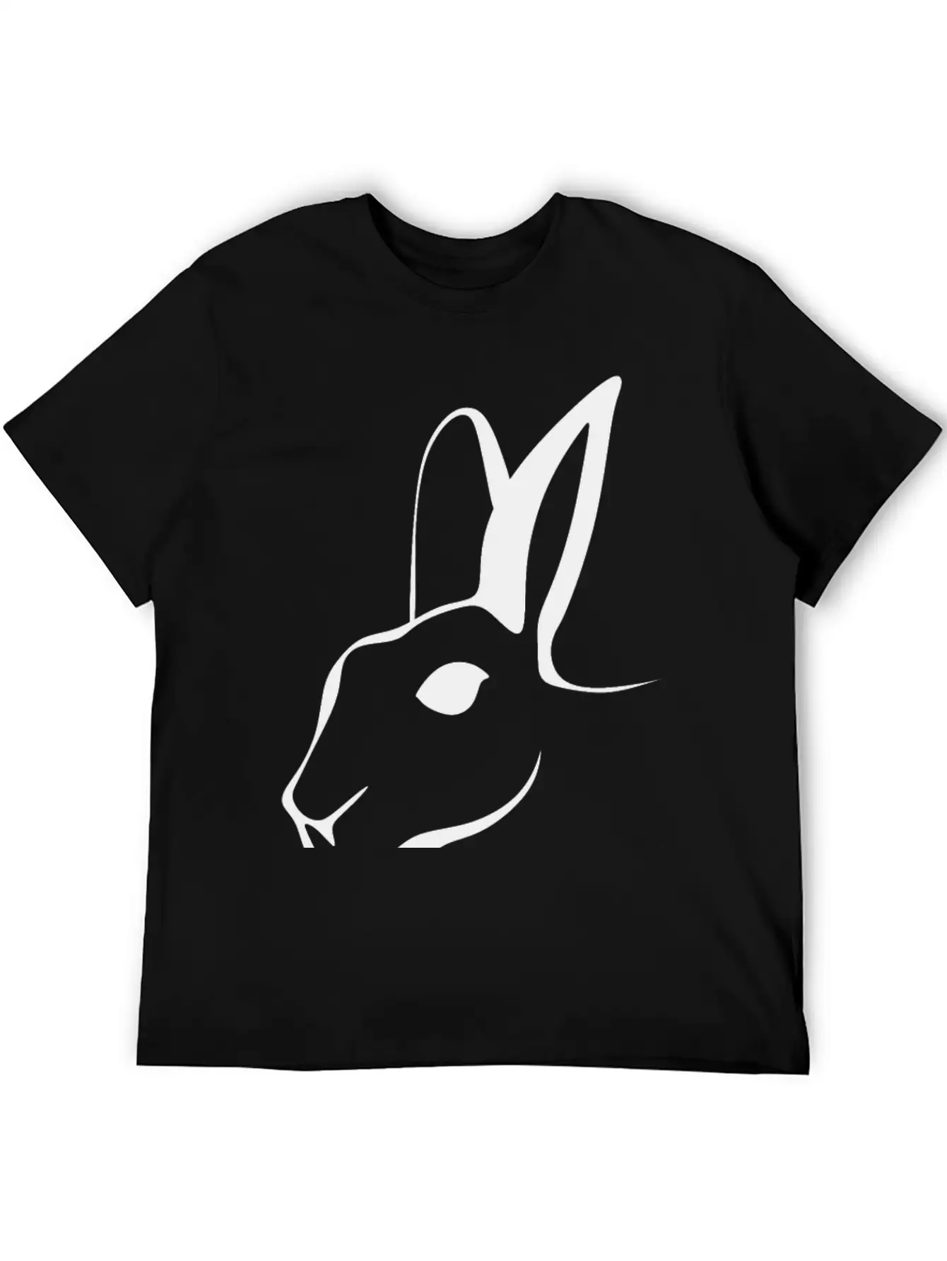 Stylized Rabbit Line Art Stylish Everyday T-Shirt – Unisex Basic Cotton Tee