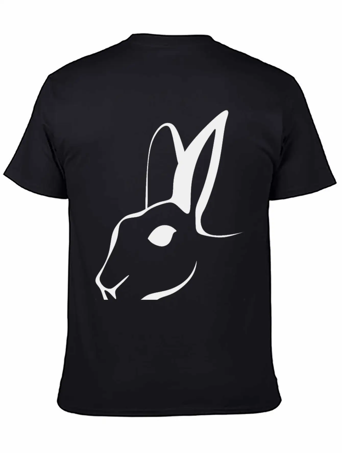 Stylized Rabbit Line Art Stylish Everyday T-Shirt – Unisex Basic Cotton Tee