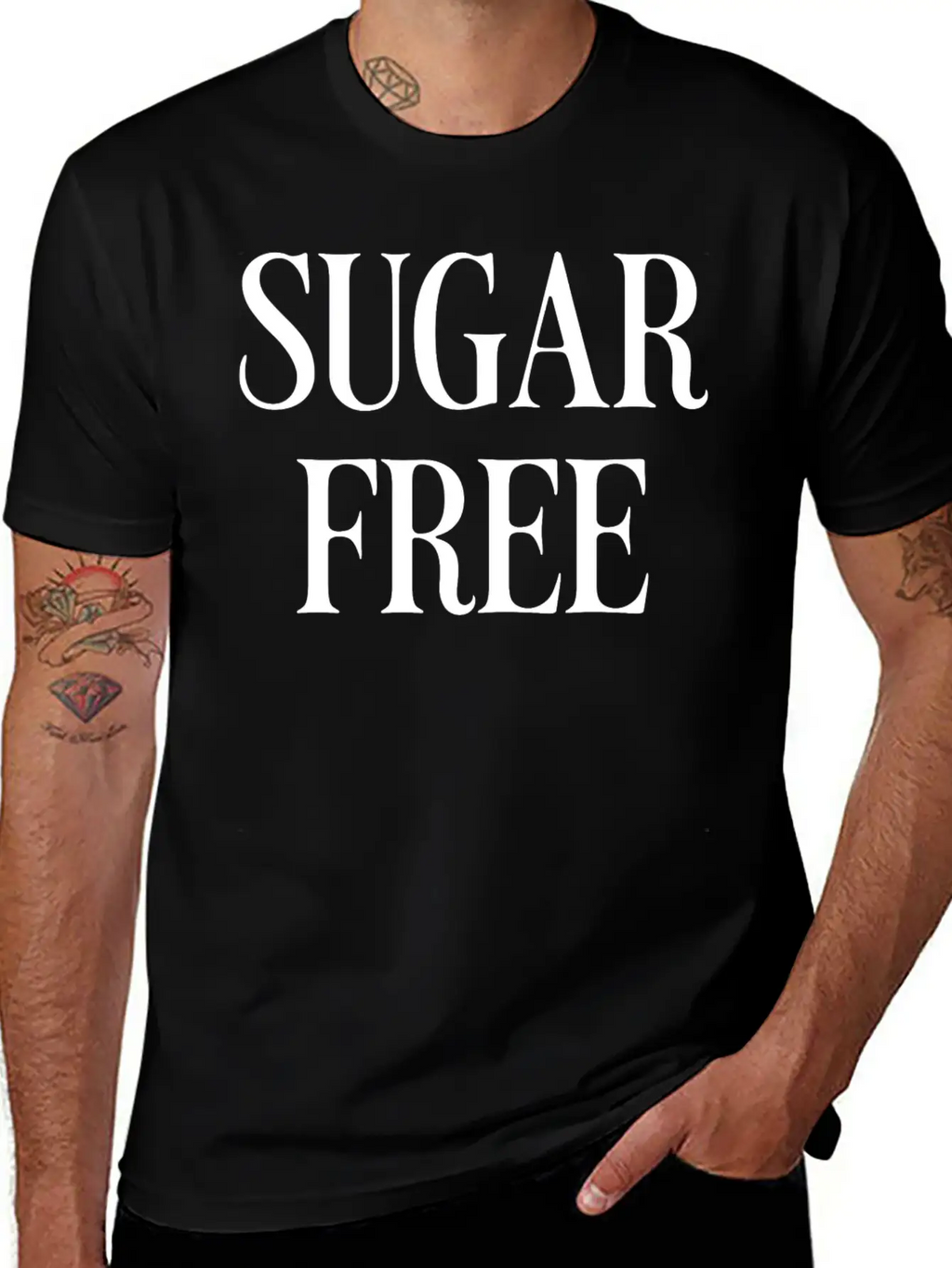 Sugar Free Unisex Casual T-Shirt – Clean Design For Daily Comfort