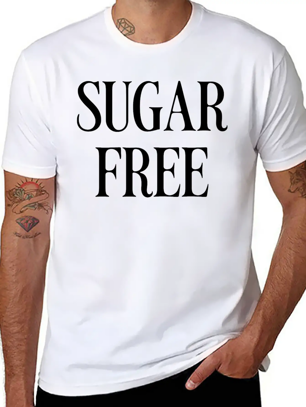 Sugar Free Unisex Casual T-Shirt – Clean Design For Daily Comfort