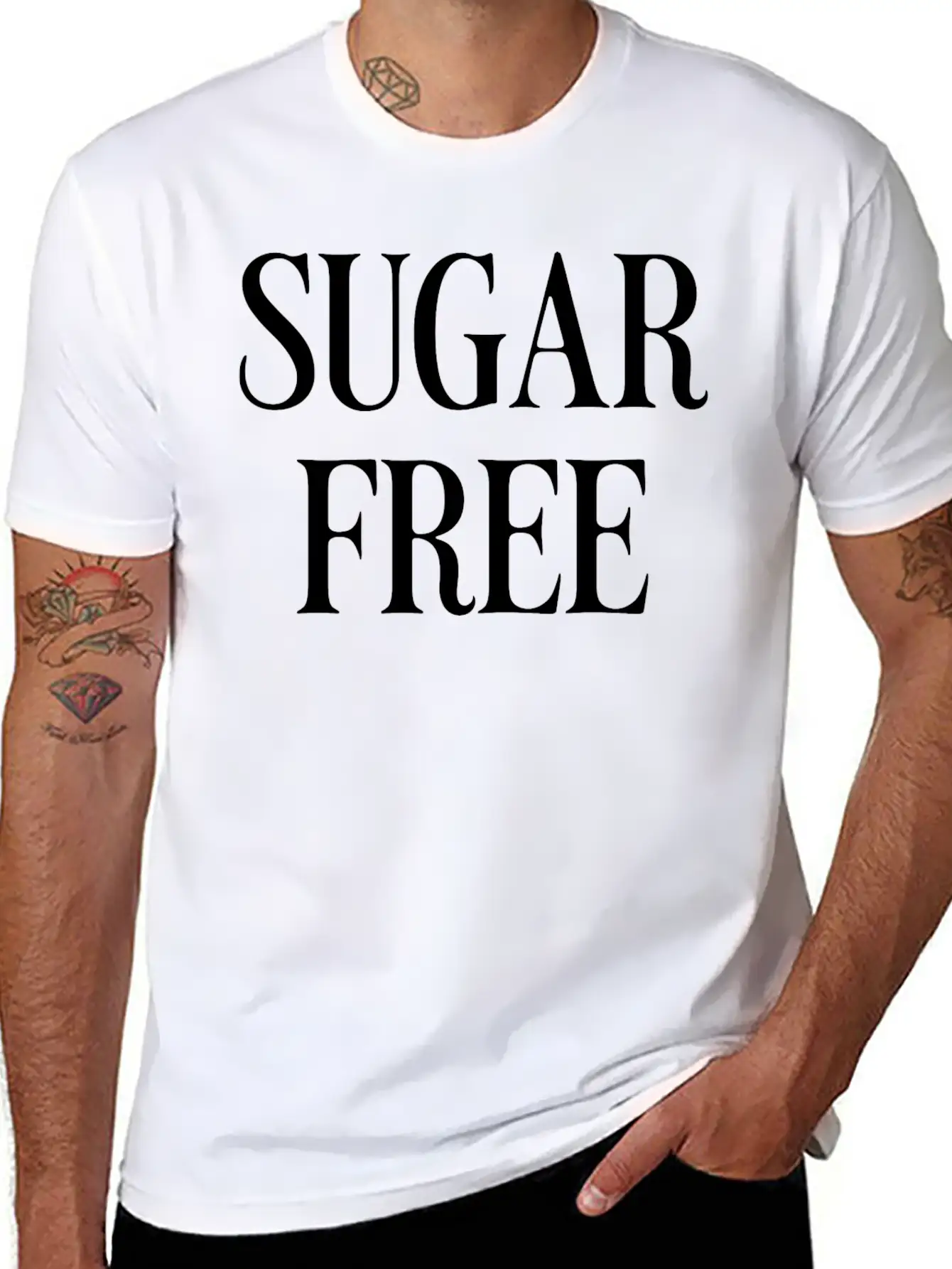 Sugar Free Unisex Casual T-Shirt – Clean Design For Daily Comfort