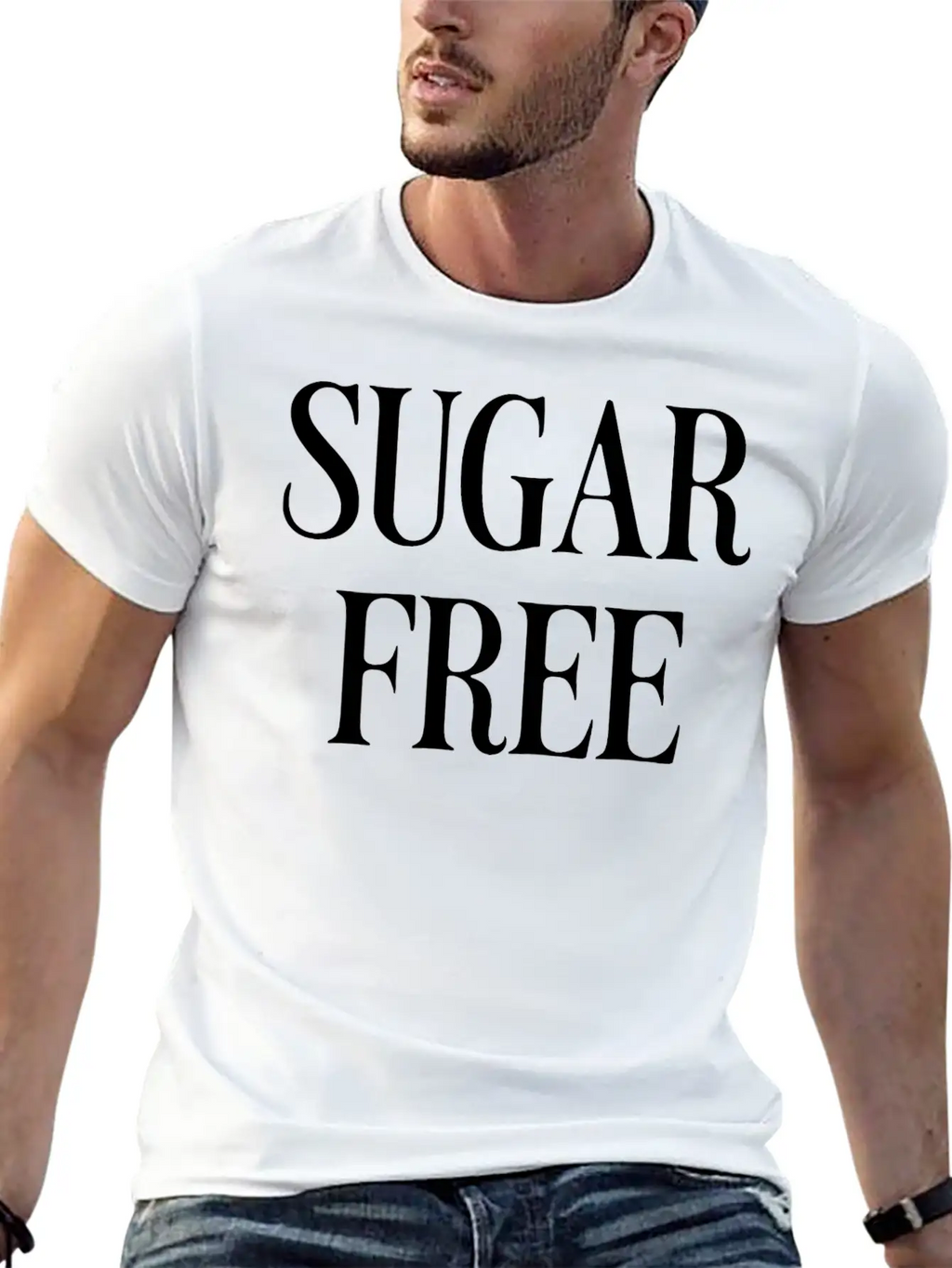 Sugar Free Unisex Casual T-Shirt – Clean Design For Daily Comfort