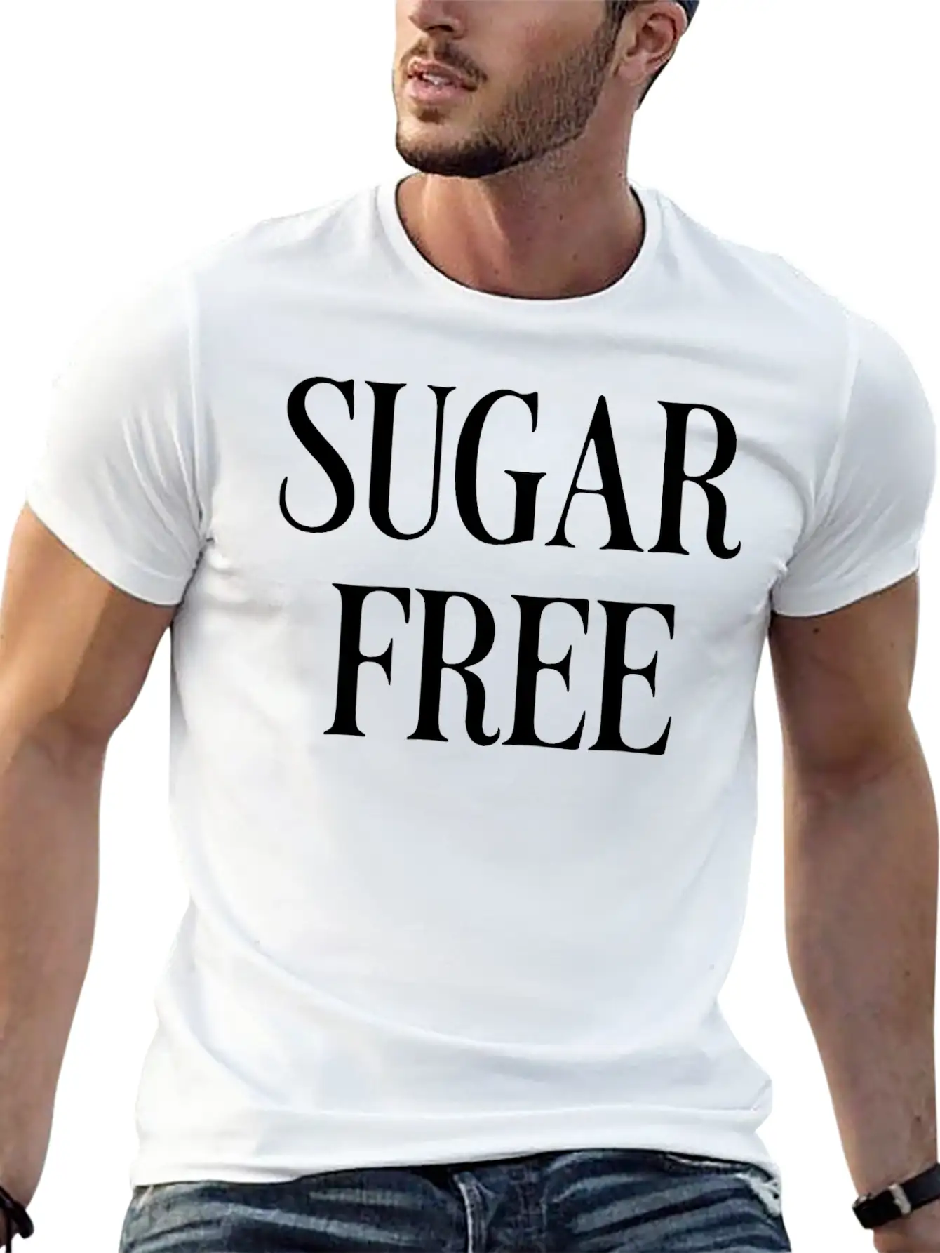 Sugar Free Unisex Casual T-Shirt – Clean Design For Daily Comfort