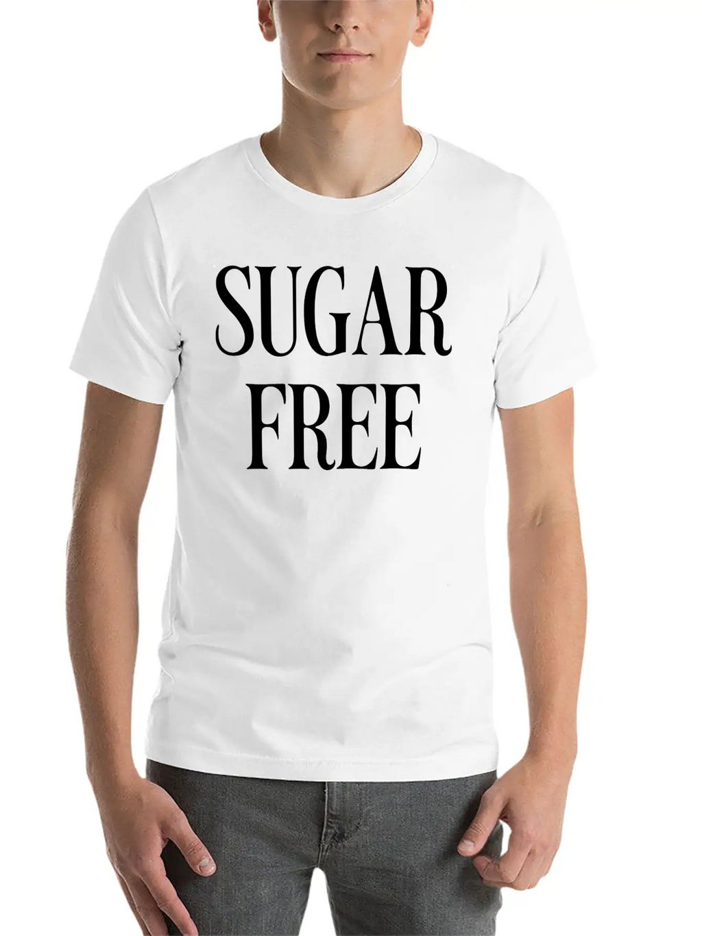Sugar Free Unisex Casual T-Shirt – Clean Design For Daily Comfort