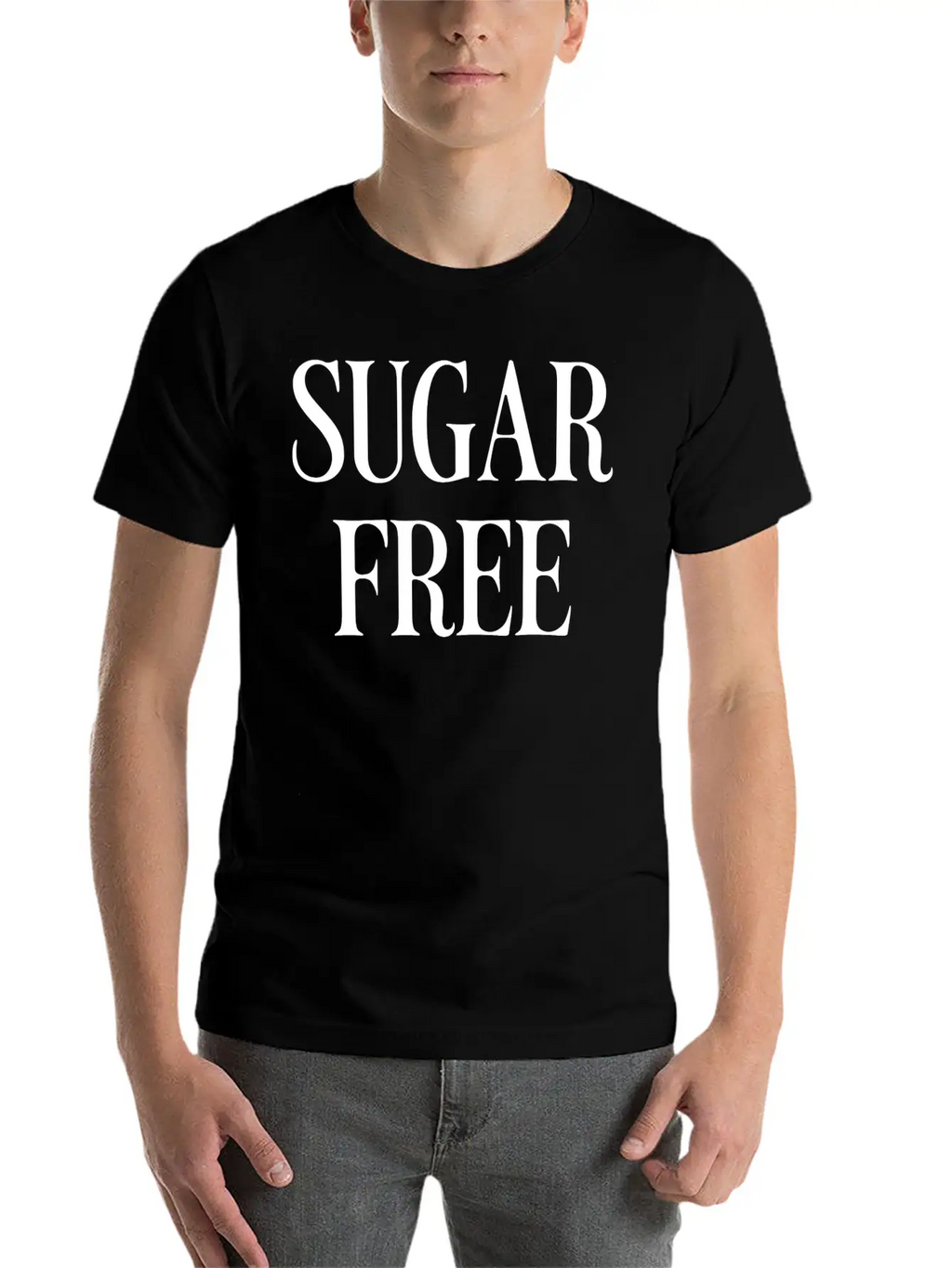 Sugar Free Unisex Casual T-Shirt – Clean Design For Daily Comfort