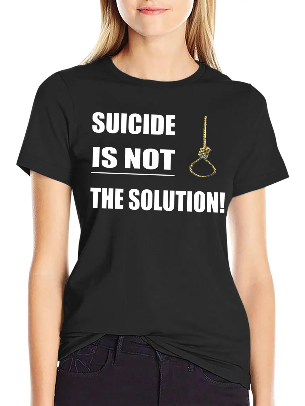 Suicide Is Not The Solution ! Unisex Short Sleeve Soft Cotton T-Shirt – Casual Everyday Wear